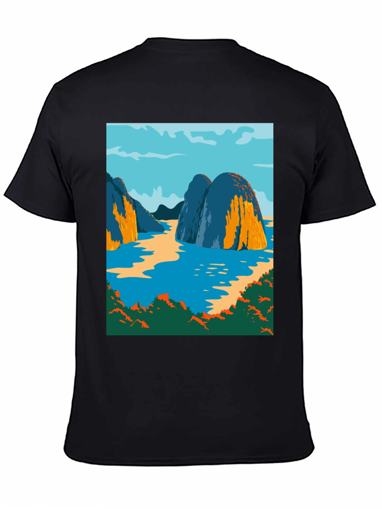 Scenic Islands Graphic Tee - Nature Inspired Design