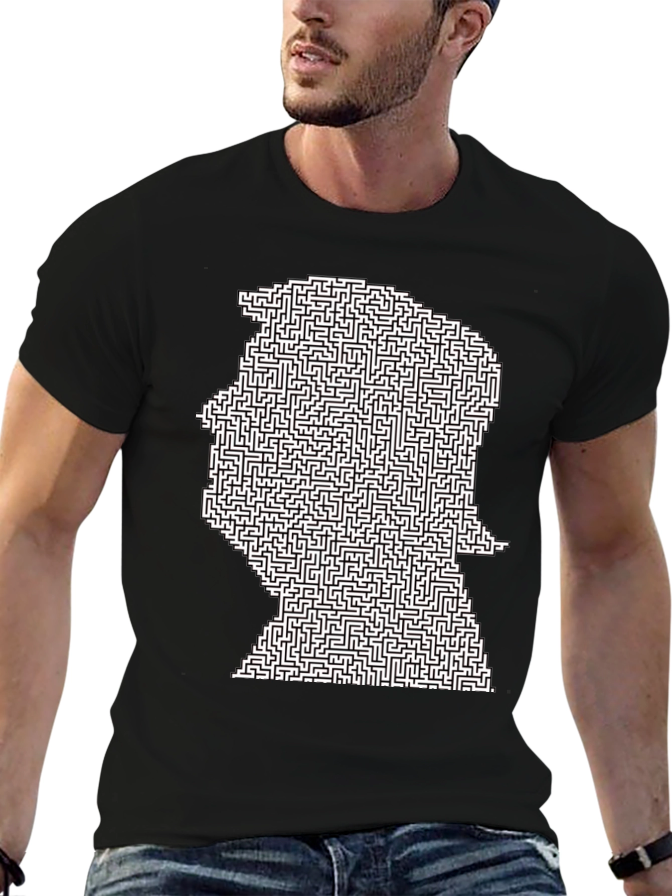 Trump Maze Graphic T-Shirt - Black