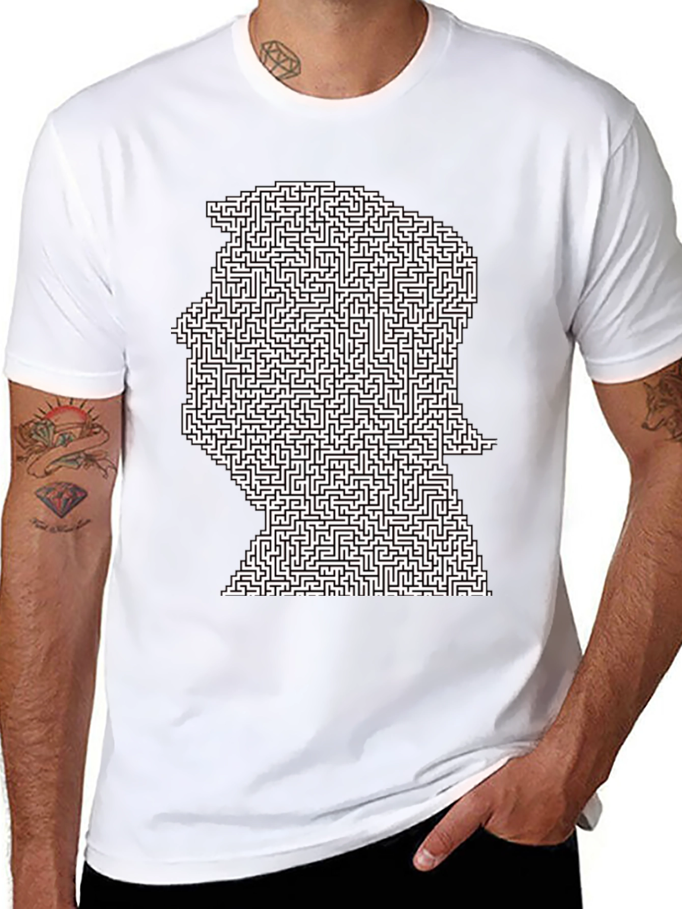 Trump Maze Graphic T-Shirt - Black