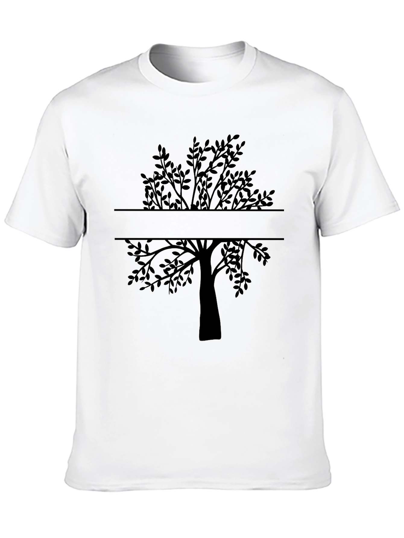 Black Tree Graphic Tee - Nature Inspired Casual Wear