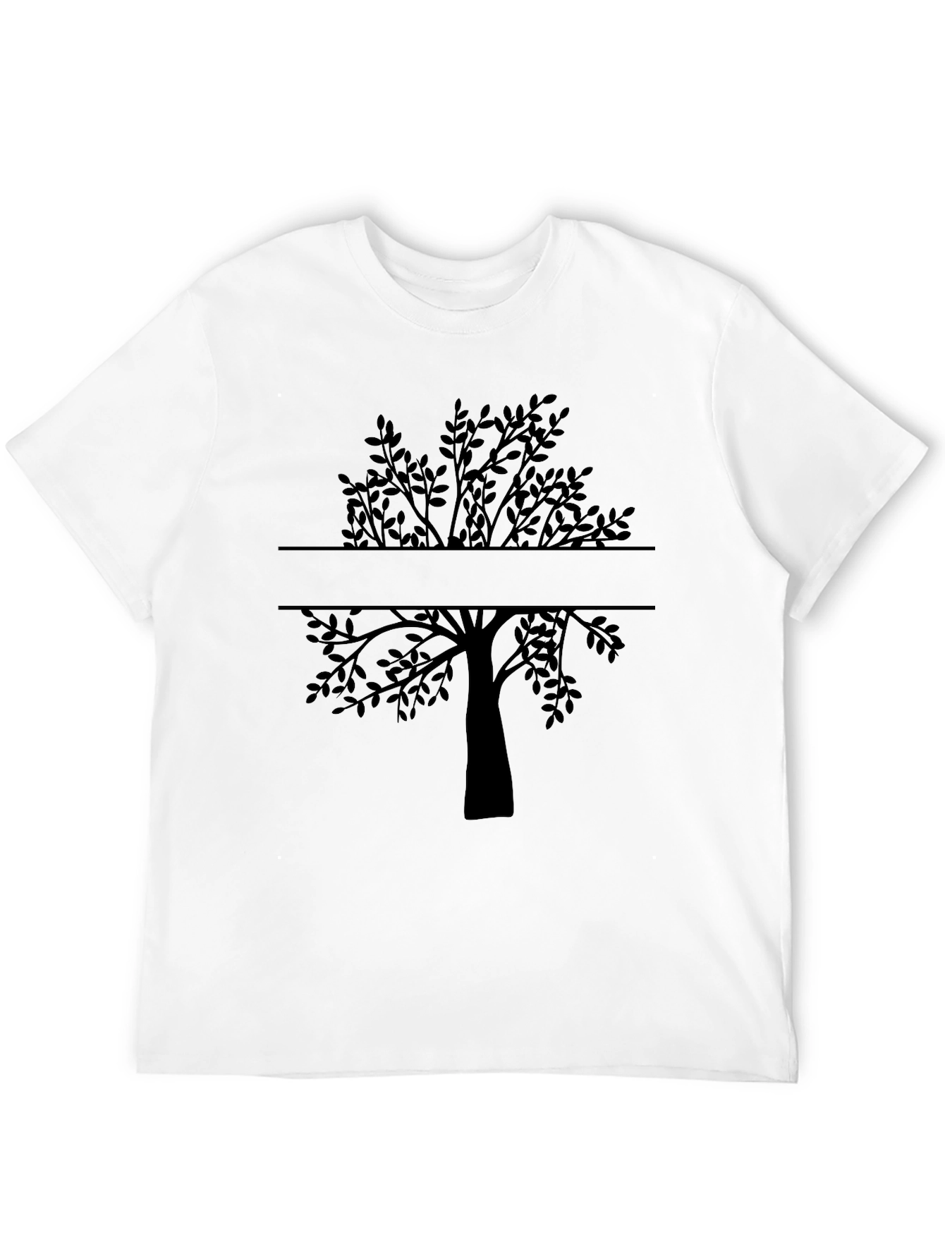 Black Tree Graphic Tee - Nature Inspired Casual Wear