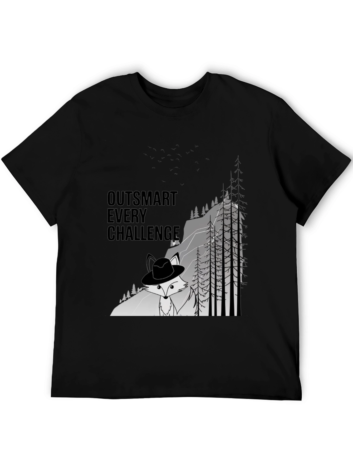Outsmart Challenge Black Graphic Tee