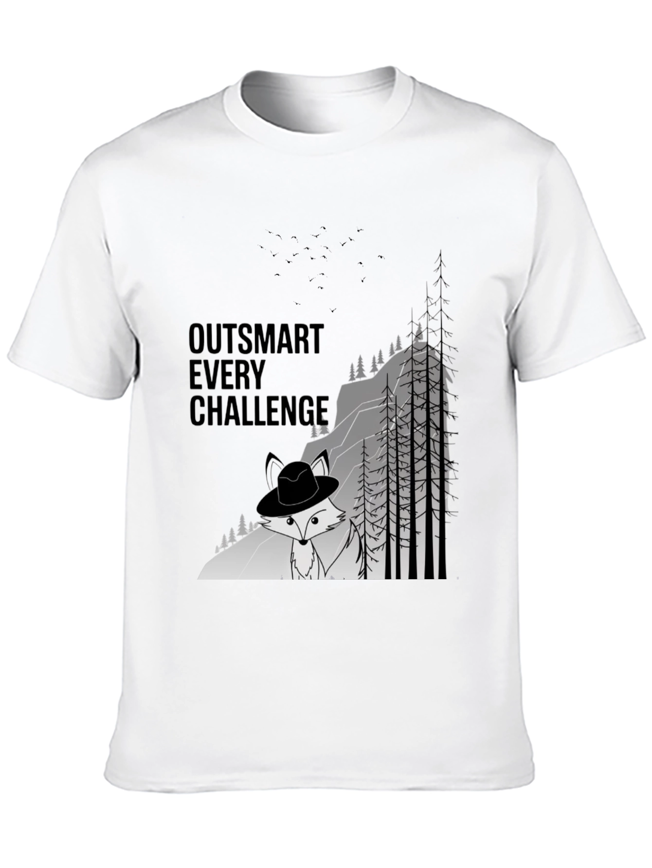 Outsmart Challenge Black Graphic Tee