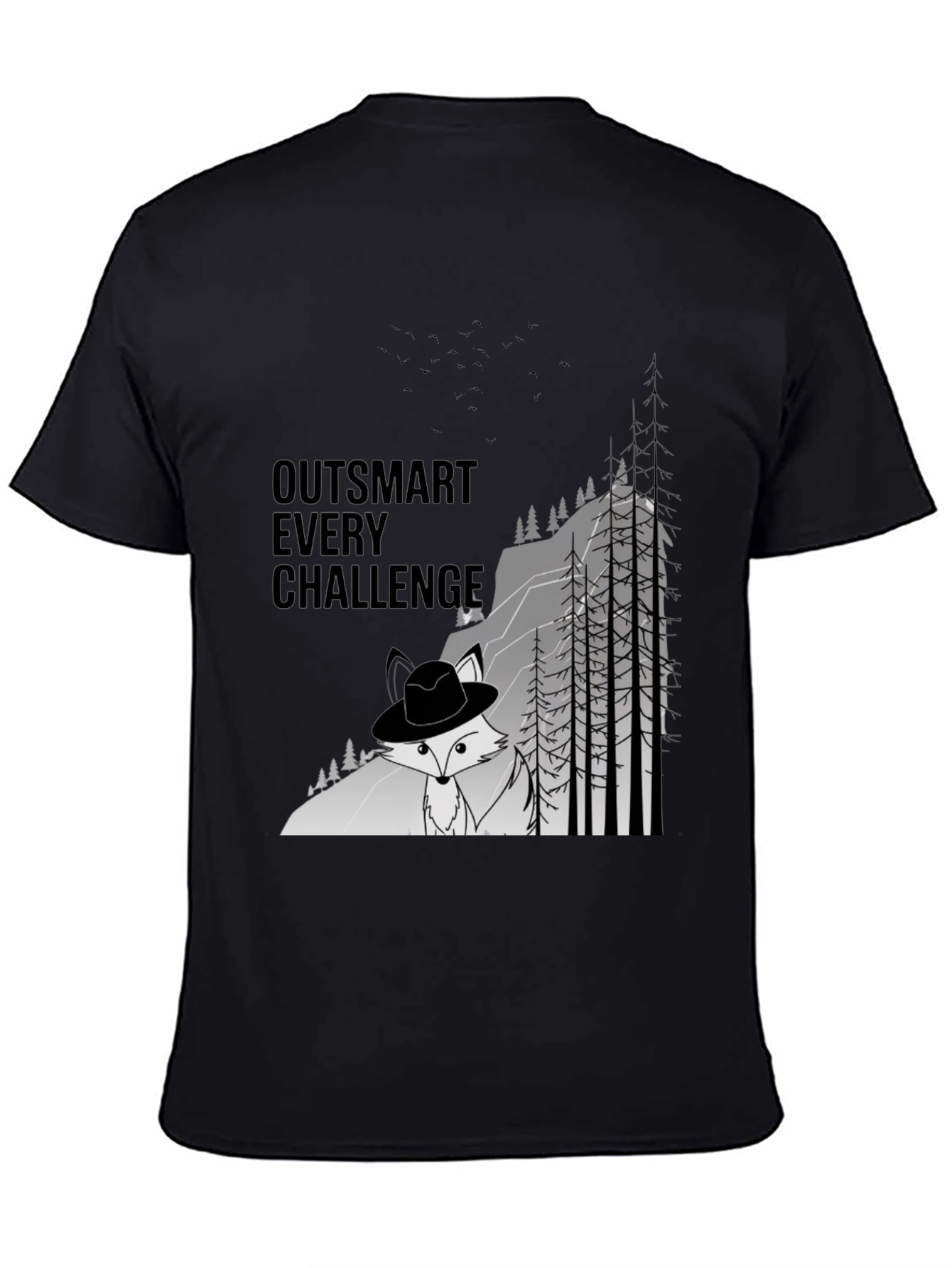 Outsmart Challenge Black Graphic Tee