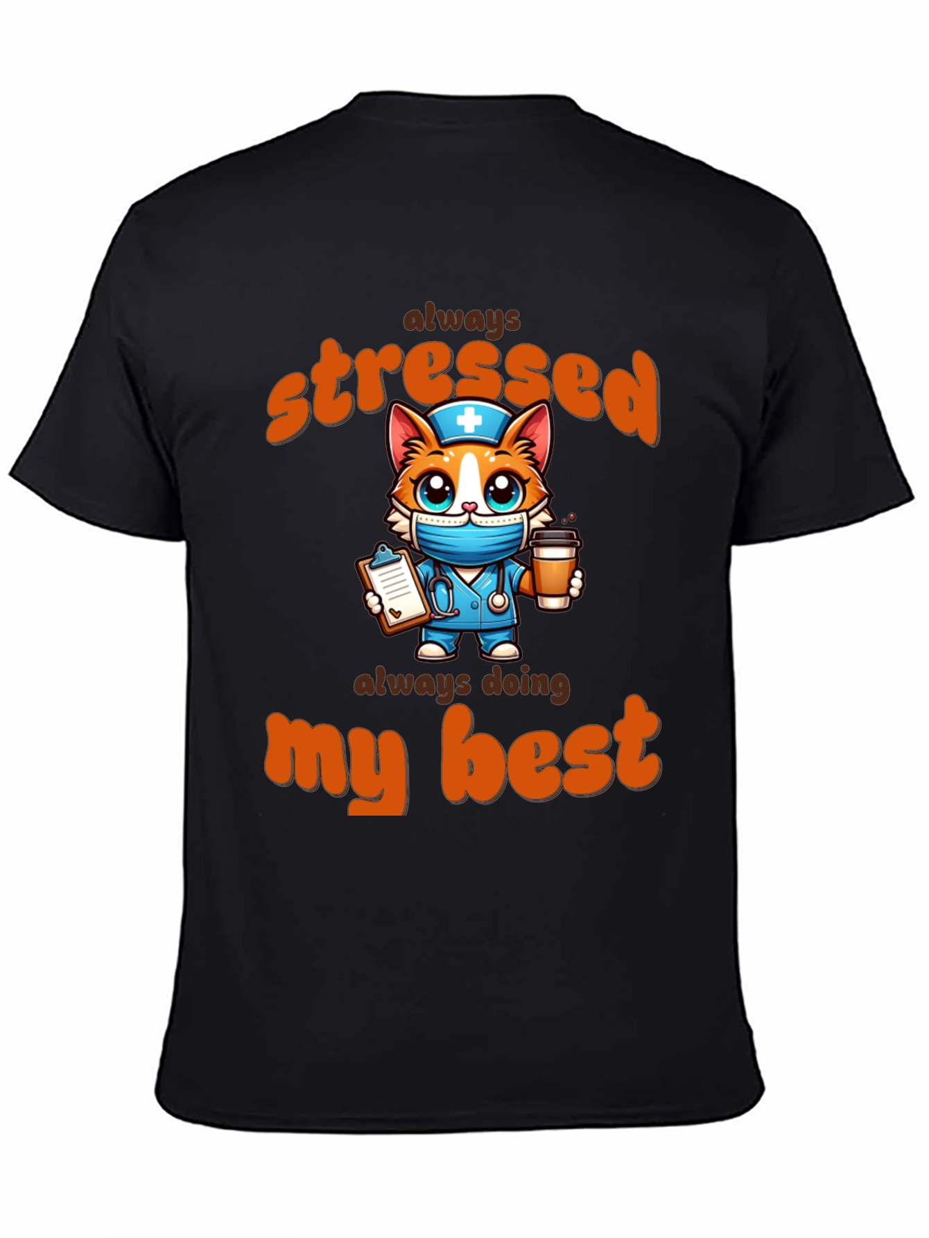 Stressed Nurse Cat T-Shirt