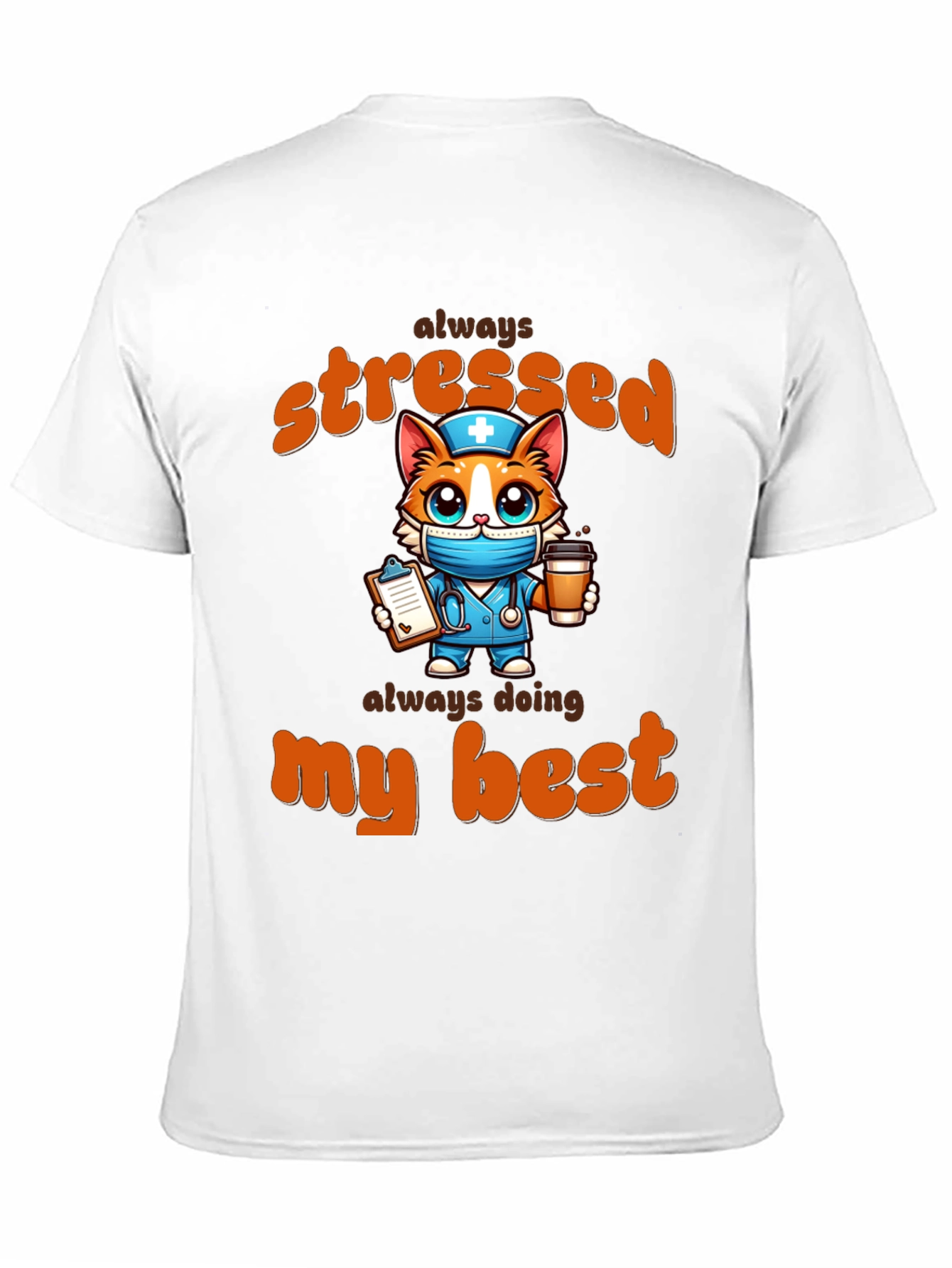 Stressed Nurse Cat T-Shirt