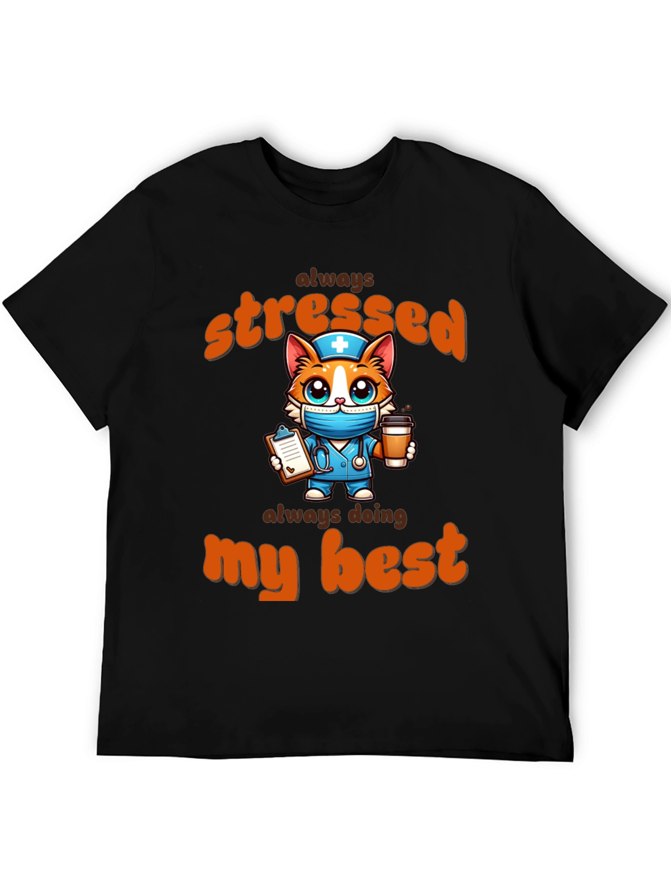 Stressed Nurse Cat T-Shirt