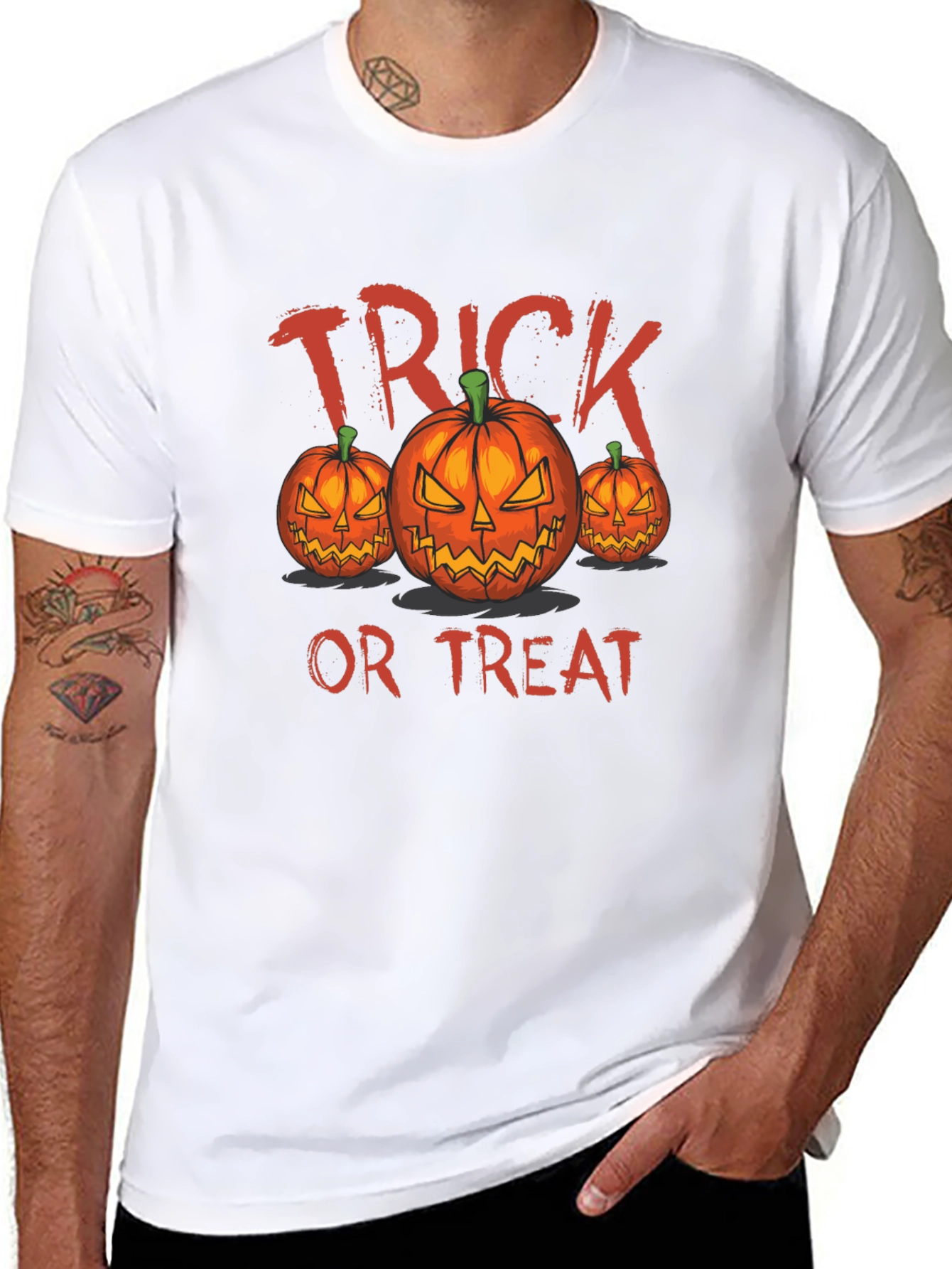 Halloween Trick or Treat Pumpkin Graphic T-Shirt