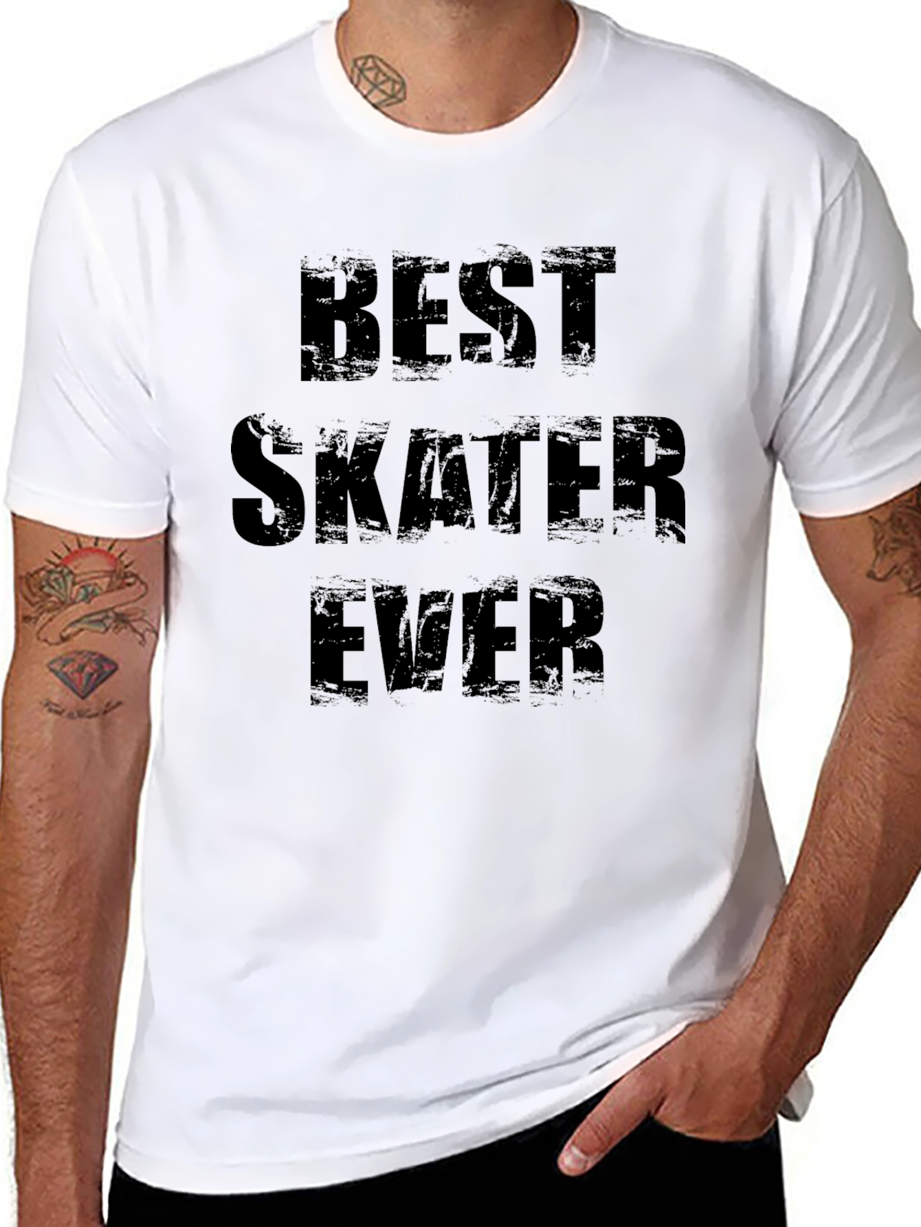 Best Skater Ever Black Graphic Tee