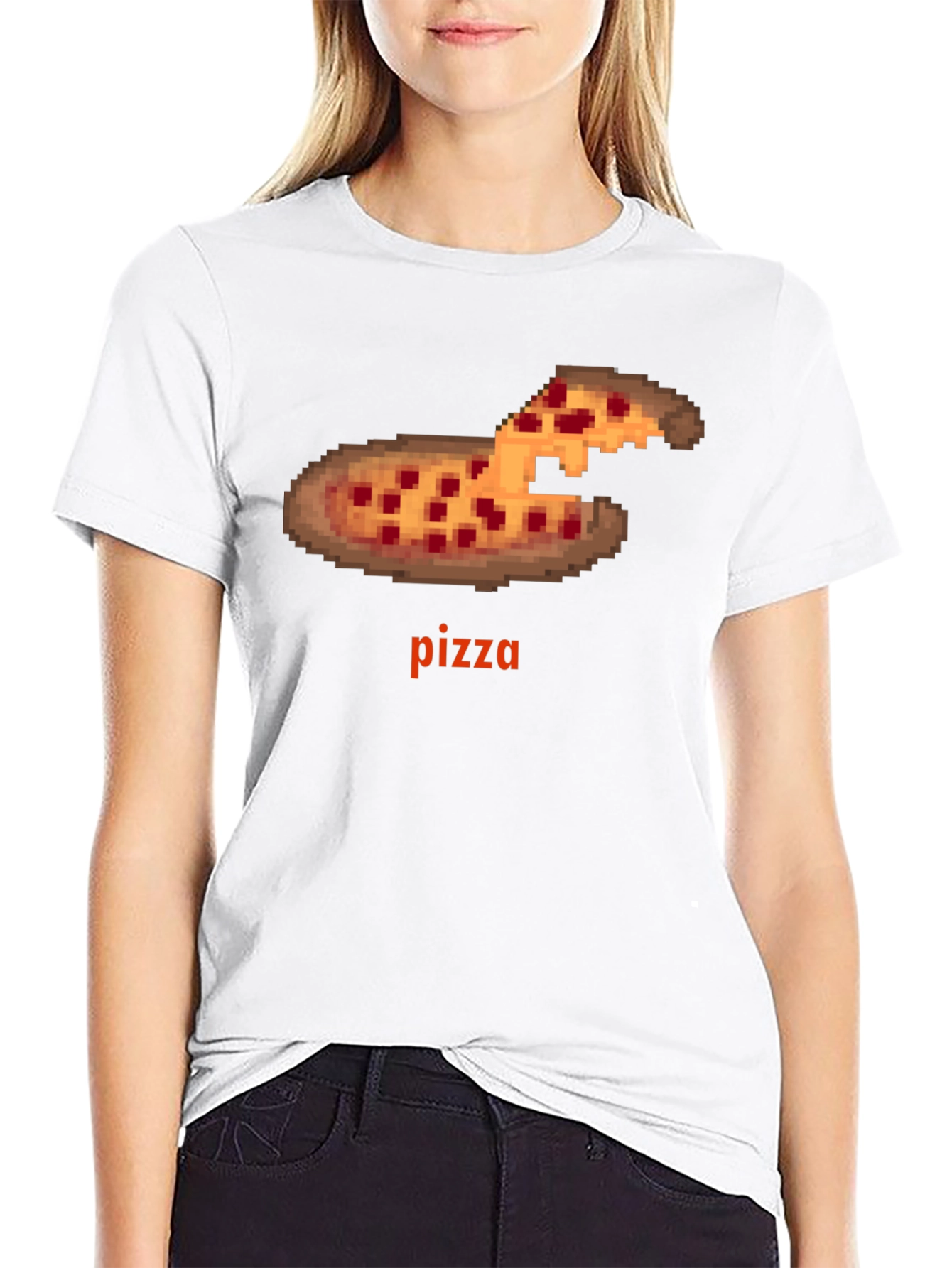 Pixel Pizza Graphic Tee - Gamer Style T-Shirt