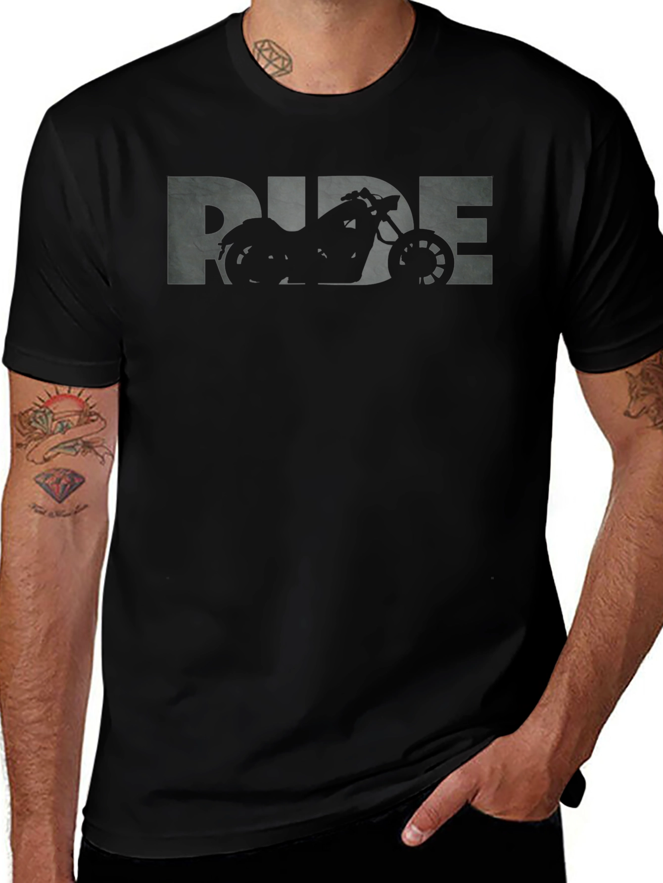 Ride Motorcycle Graphic T-Shirt - Black