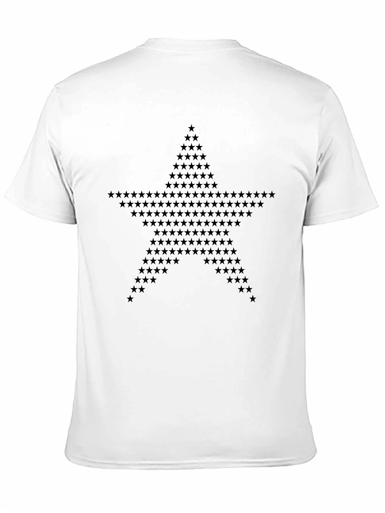 Starry Star Graphic Tee - Black Cotton T-Shirt
