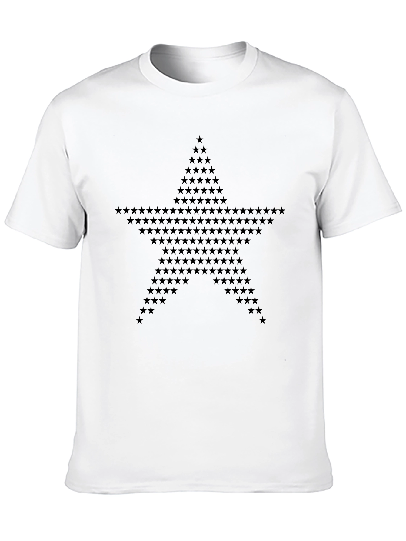 Starry Star Graphic Tee - Black Cotton T-Shirt
