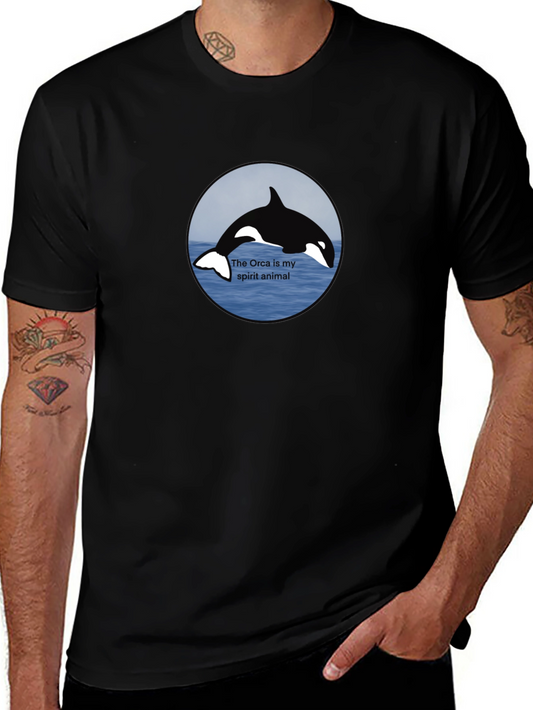 Orca Spirit Animal Black T-Shirt