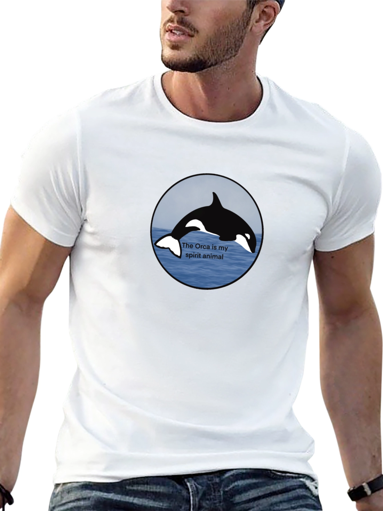 Orca Spirit Animal Black T-Shirt