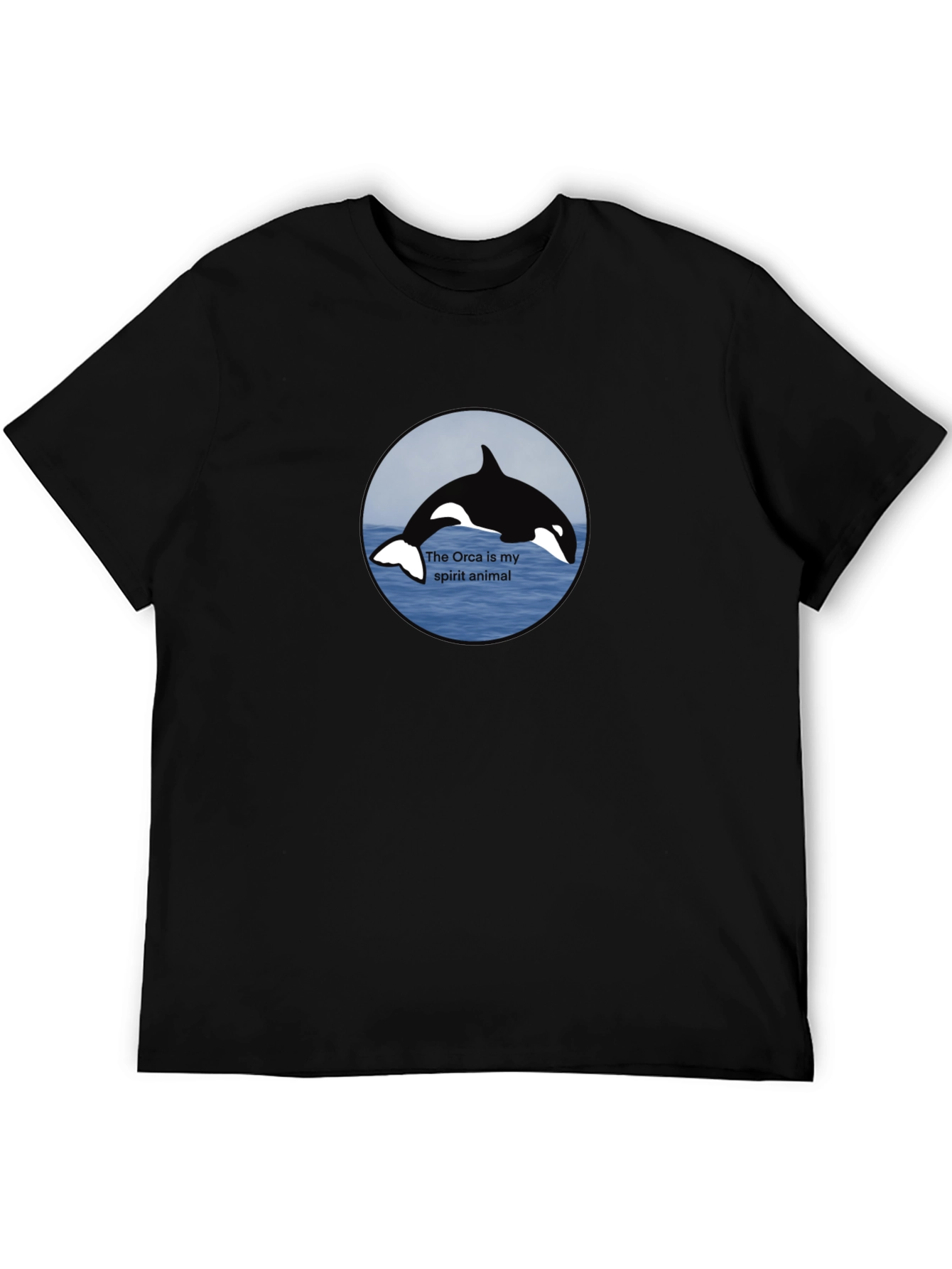 Orca Spirit Animal Black T-Shirt