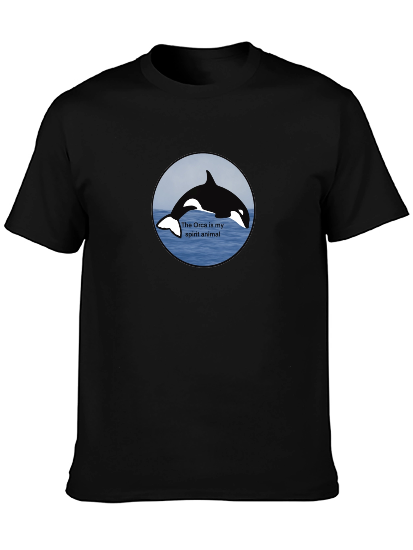 Orca Spirit Animal Black T-Shirt