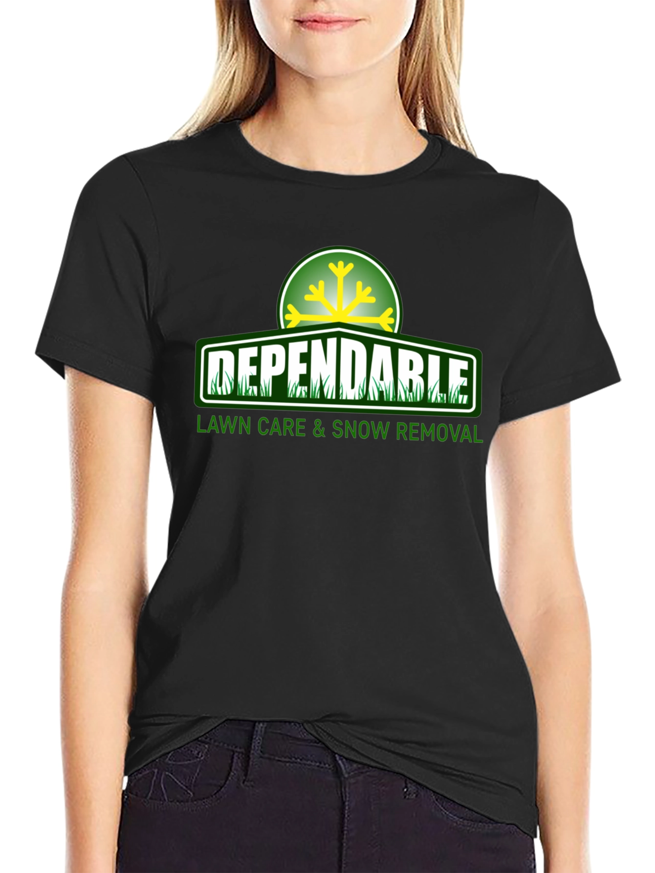Dependable Lawn Care & Snow Removal Black T-Shirt