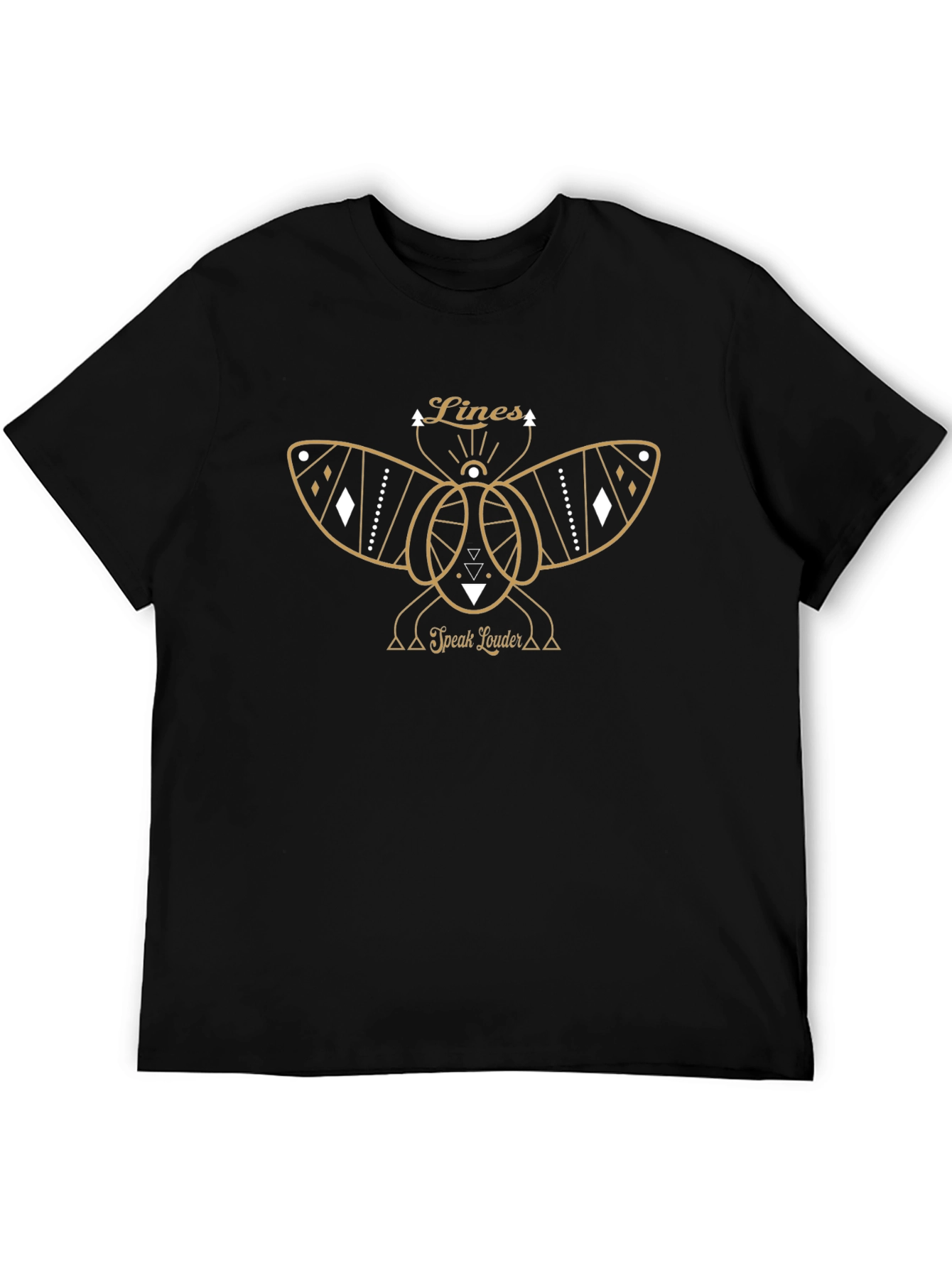 Lines Speak Louder Graphic Tee - Unique Design