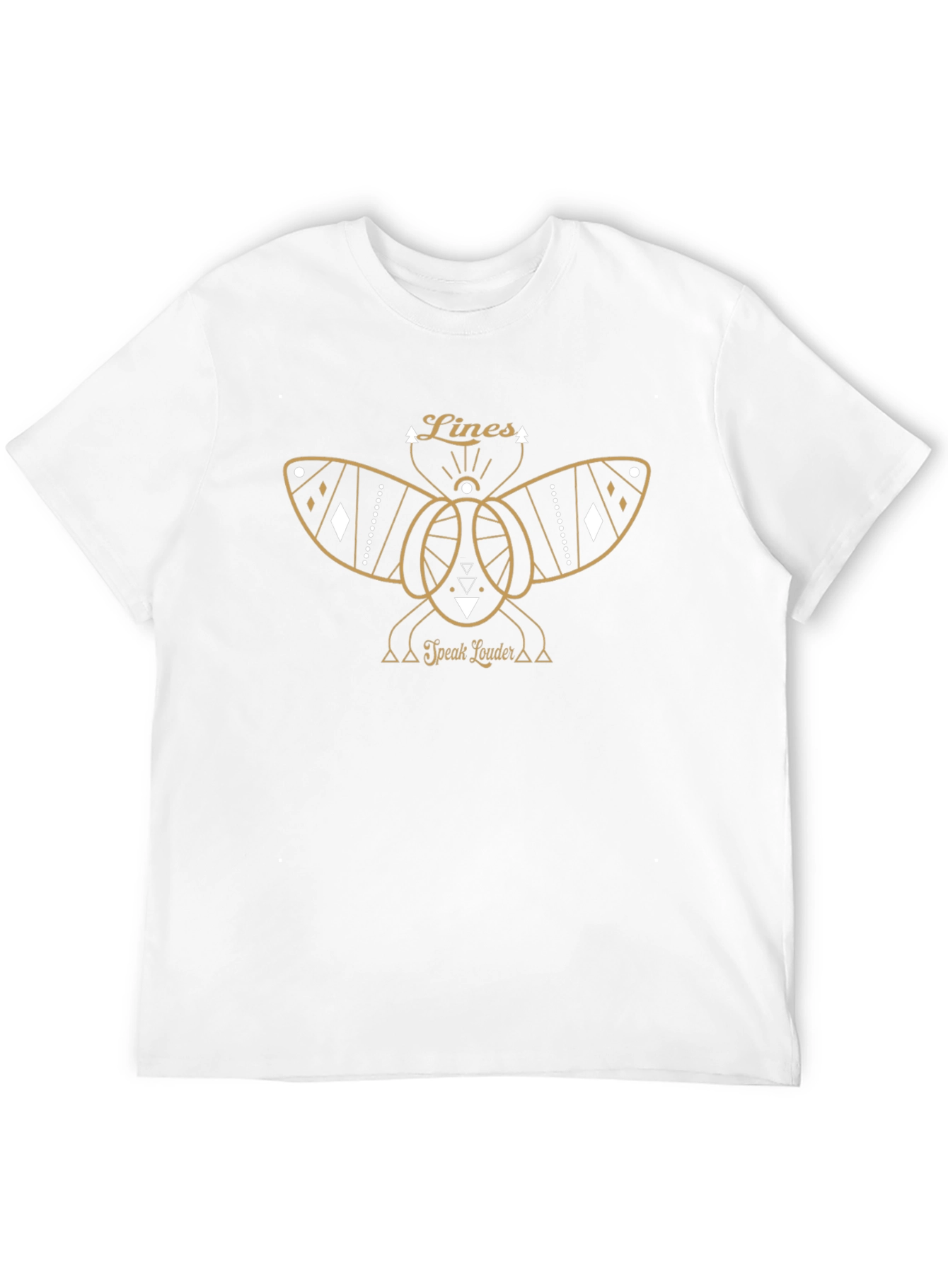 Lines Speak Louder Graphic Tee - Unique Design