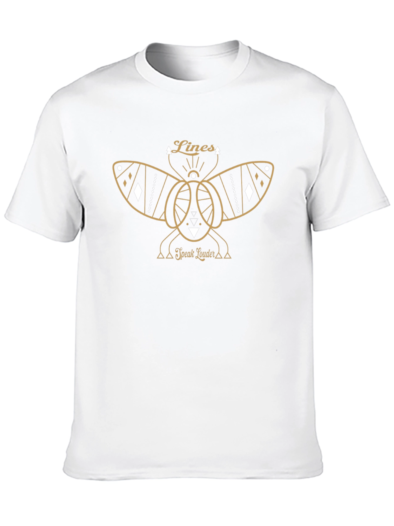 Lines Speak Louder Graphic Tee - Unique Design
