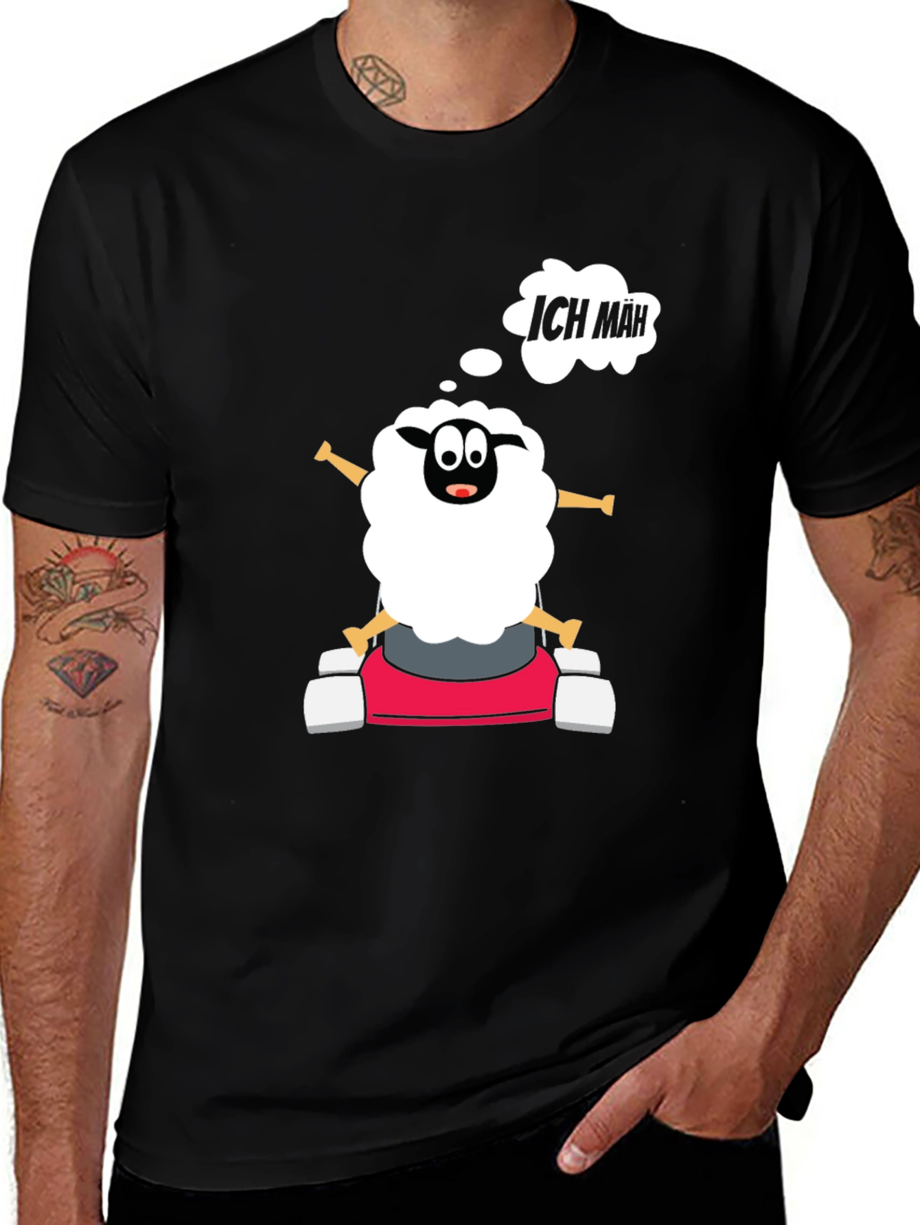 Funny Sheep Go-Kart T-Shirt