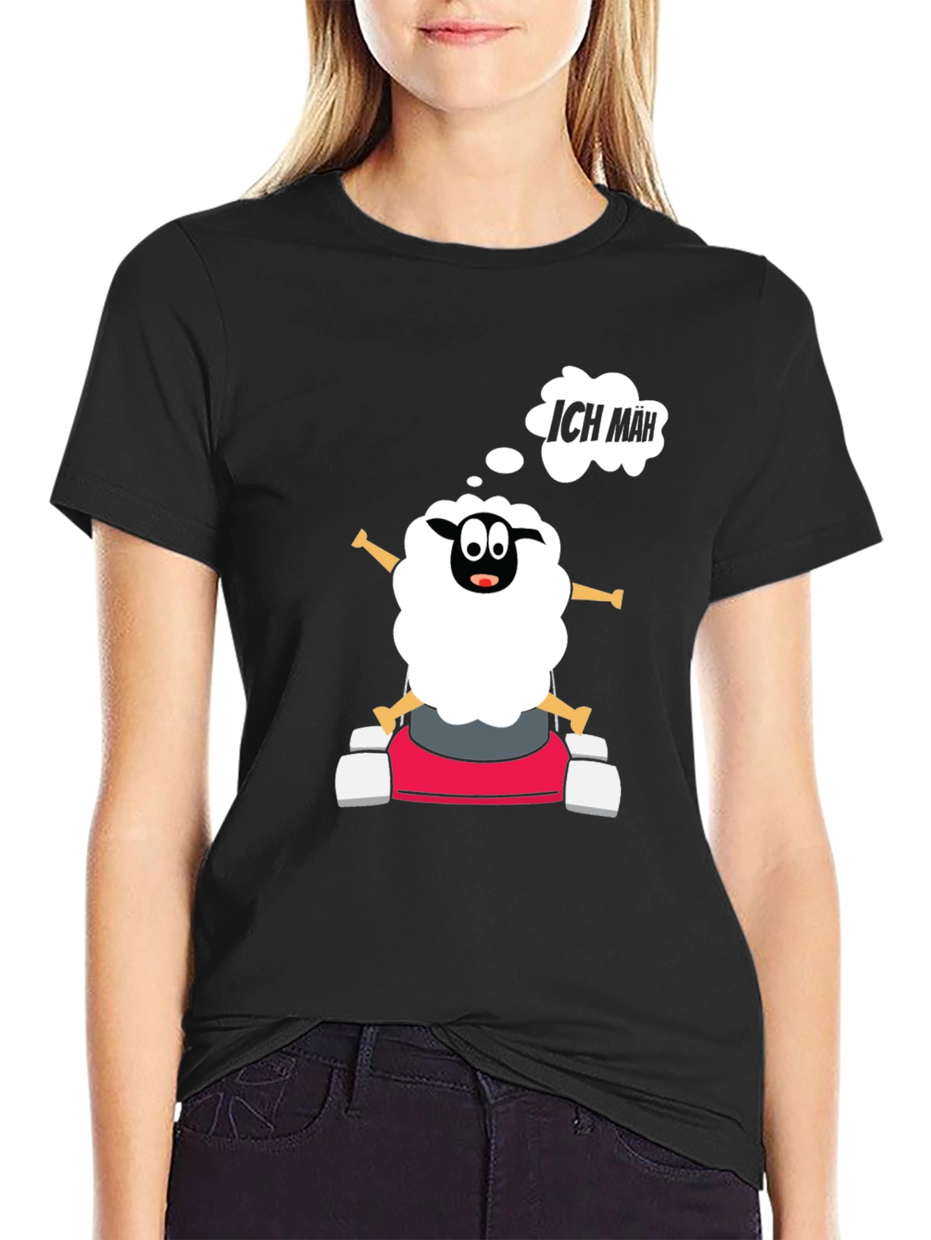 Funny Sheep Go-Kart T-Shirt