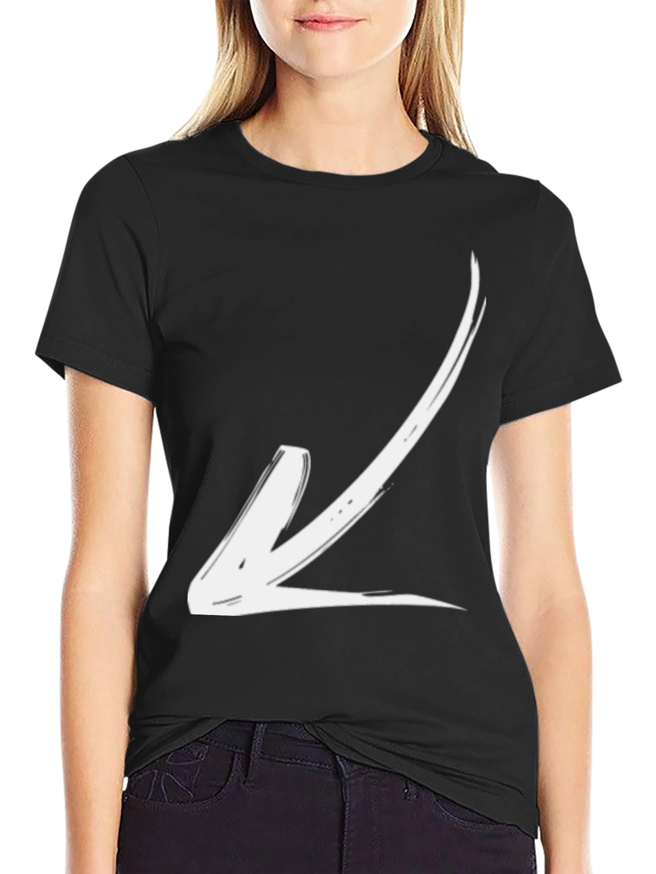 Modern Arrow Graphic Tee - Black Casual T-Shirt