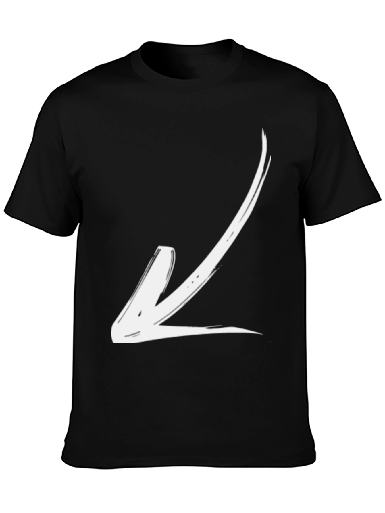 Modern Arrow Graphic Tee - Black Casual T-Shirt
