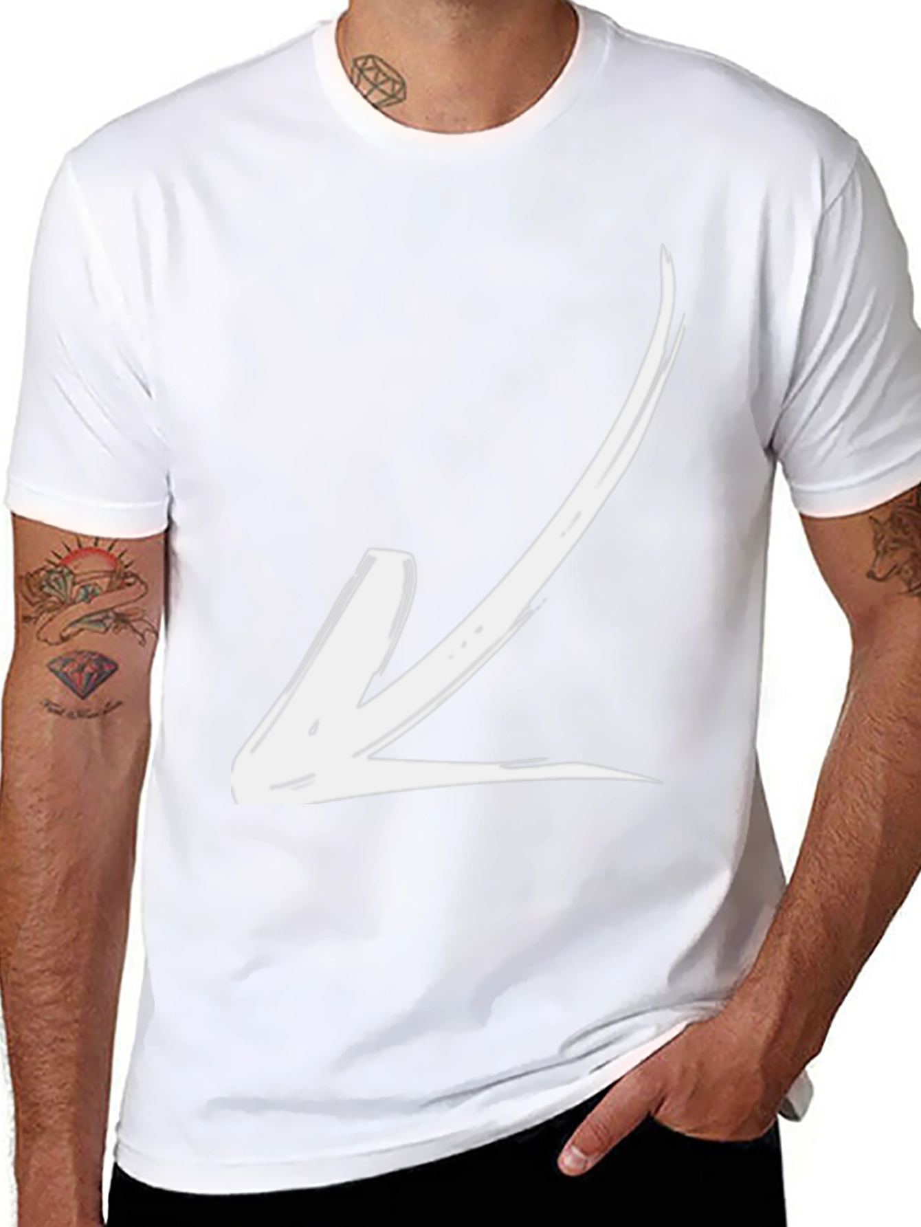 Modern Arrow Graphic Tee - Black Casual T-Shirt
