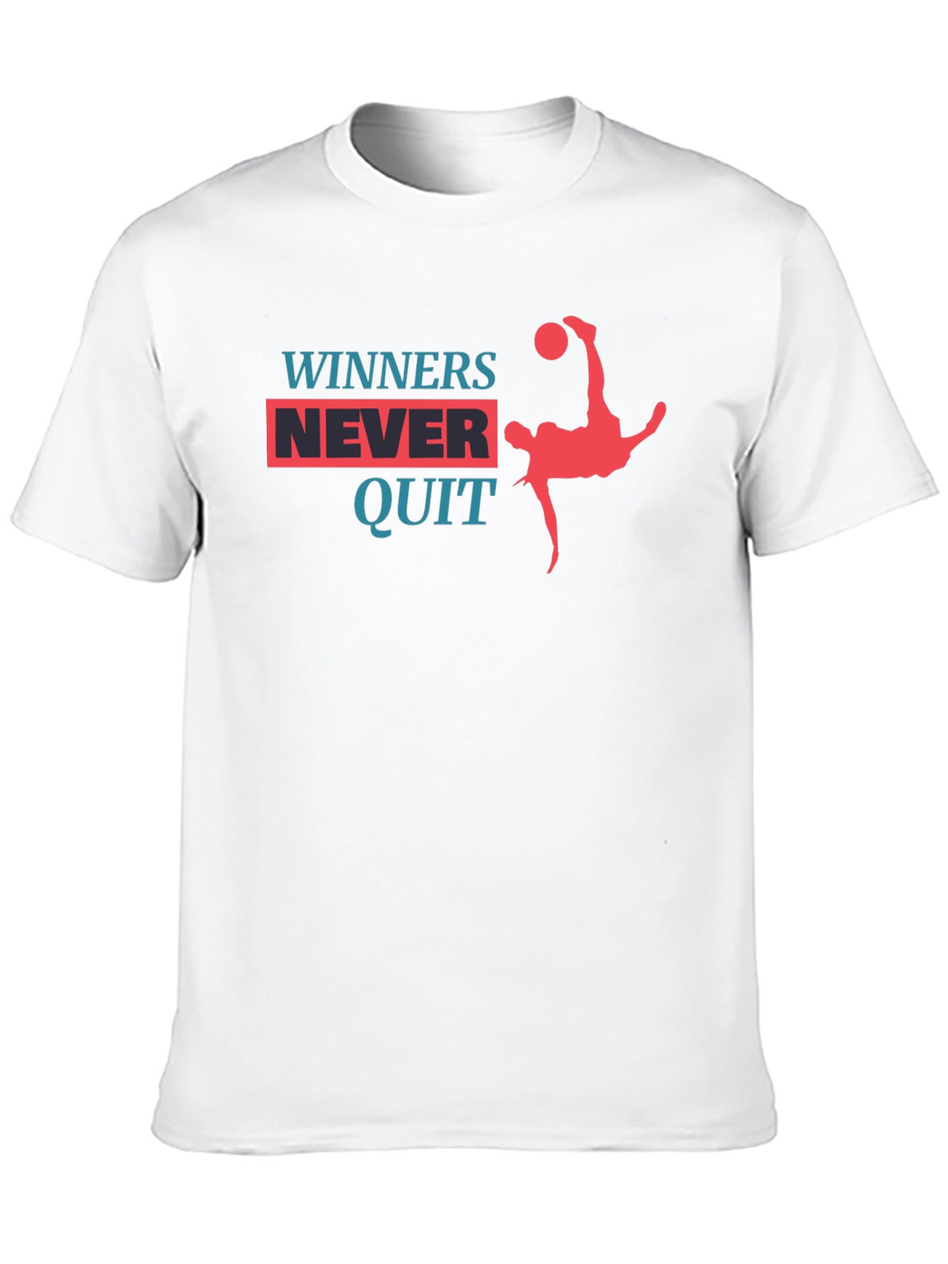 Winners Never Quit Graphic Tee - Black