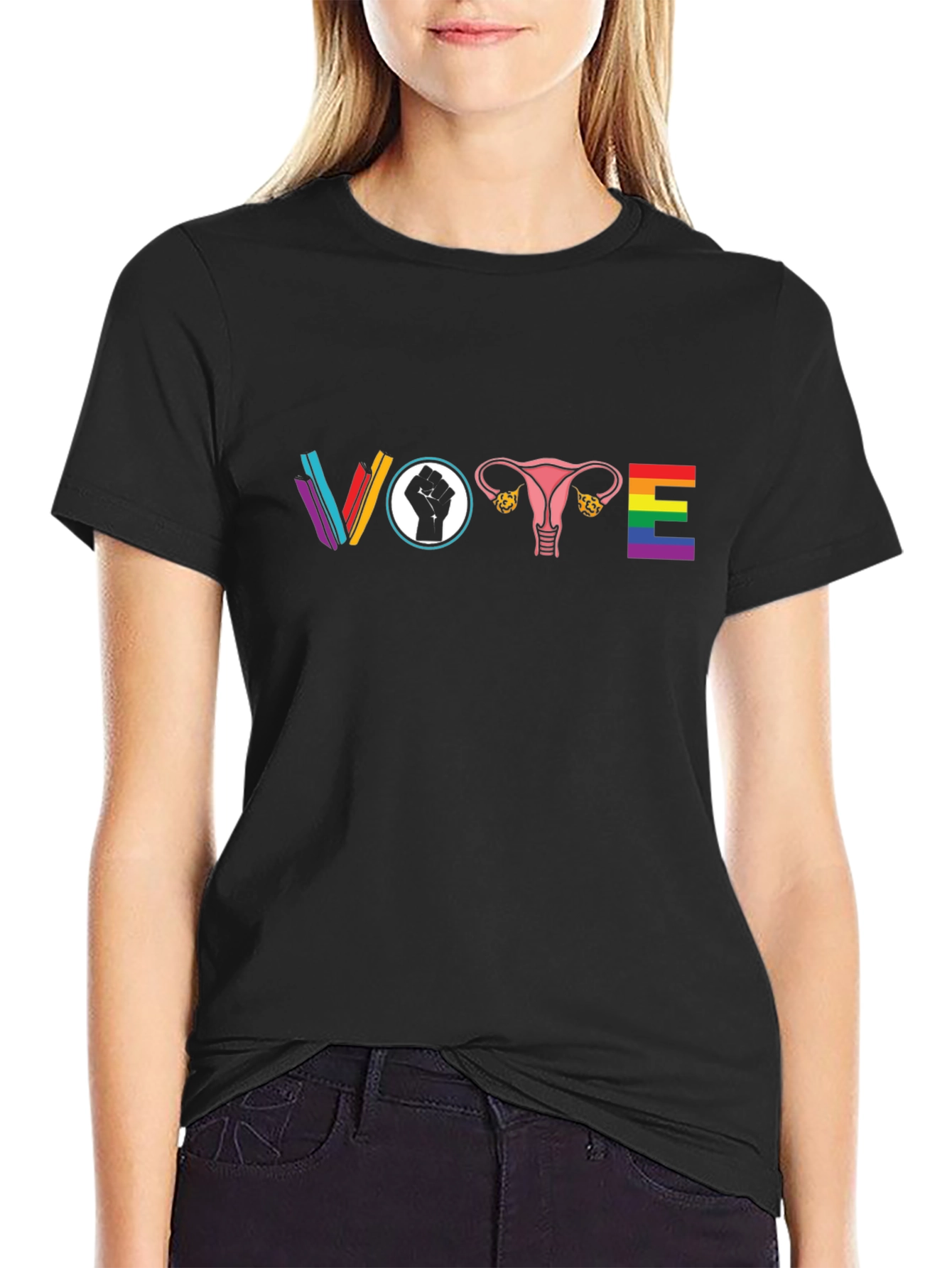 Feminist VOTE T-Shirt Womens Rights Pro Choice LGBTQ