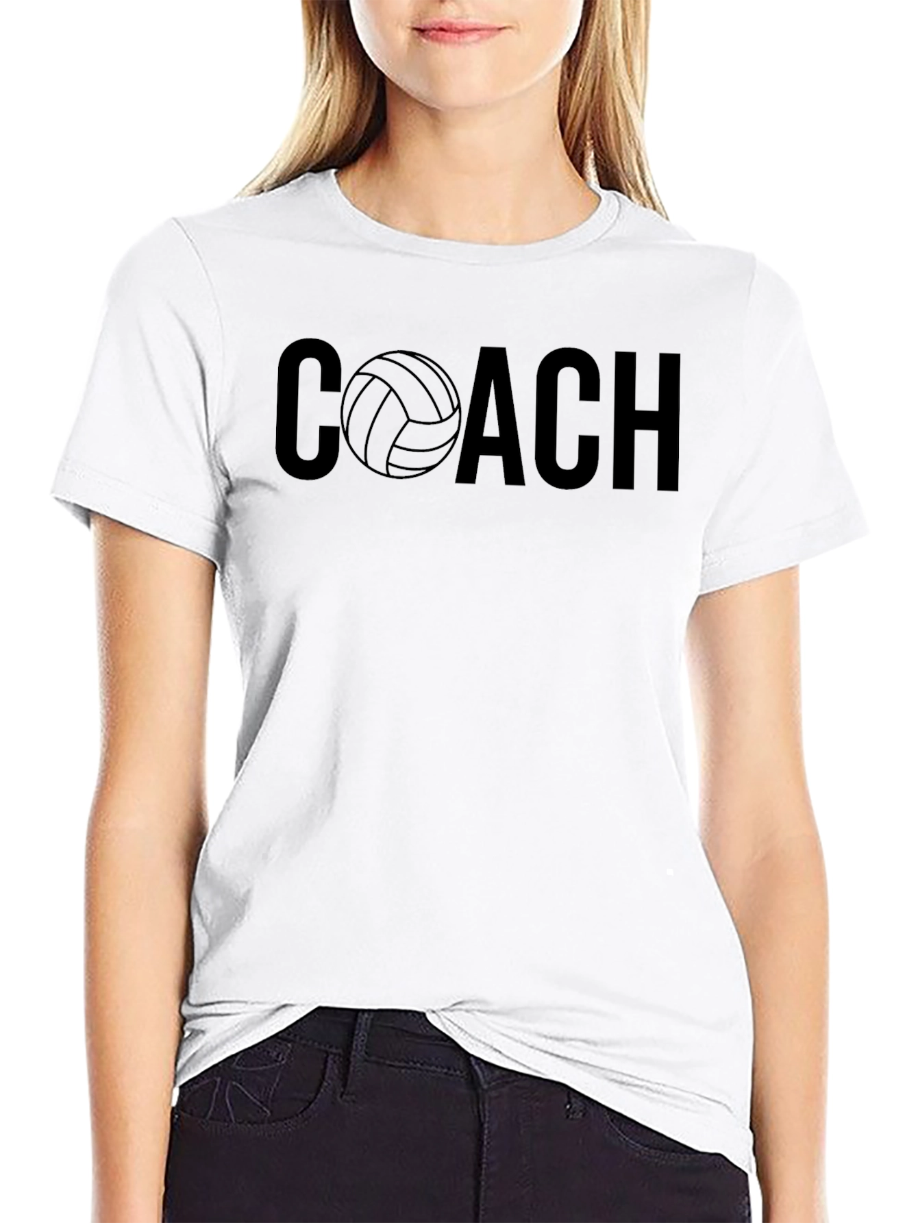 Volleyball Coach T-Shirt - Classic Black