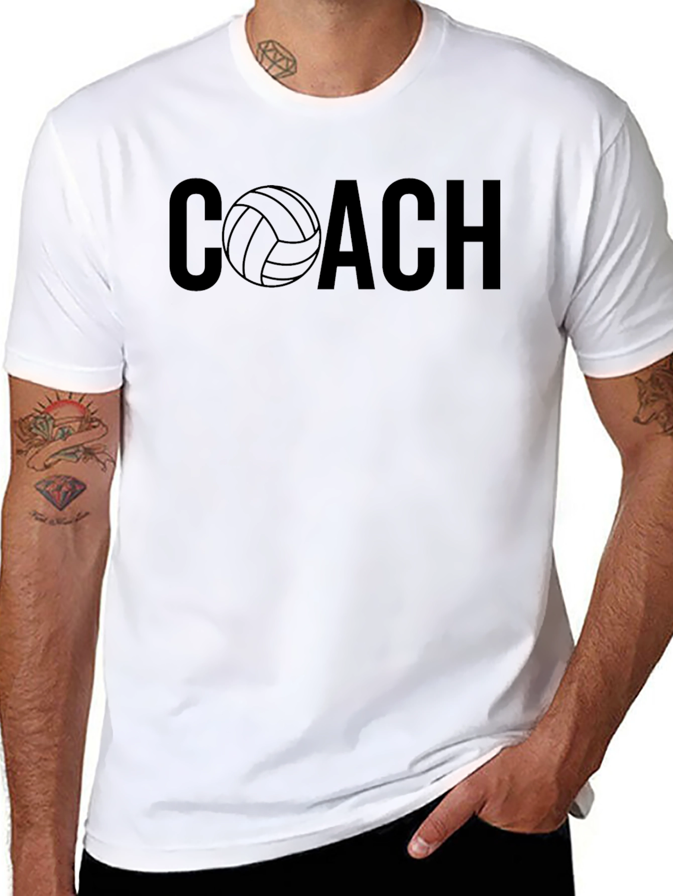 Volleyball Coach T-Shirt - Classic Black