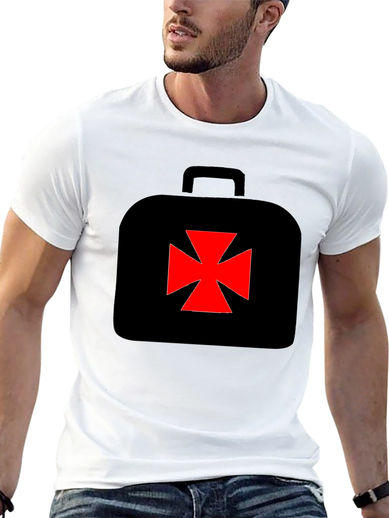 Black First Aid Kit Graphic T-Shirt