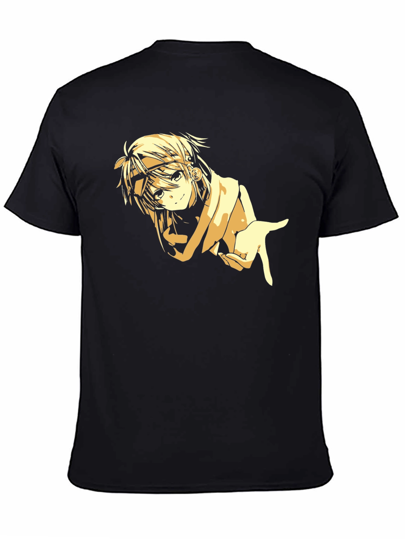 Anime Girl Graphic Black Tee