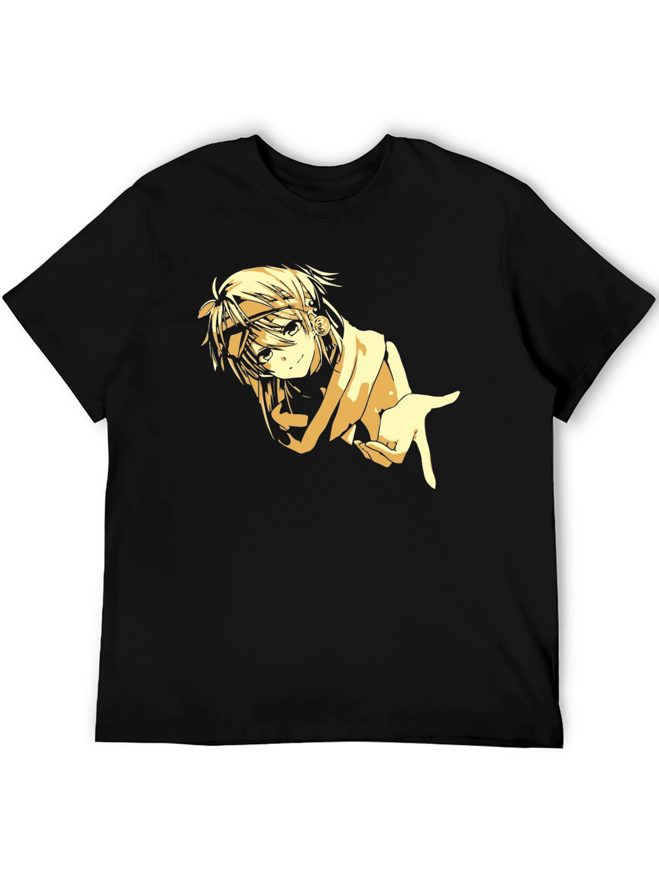Anime Girl Graphic Black Tee