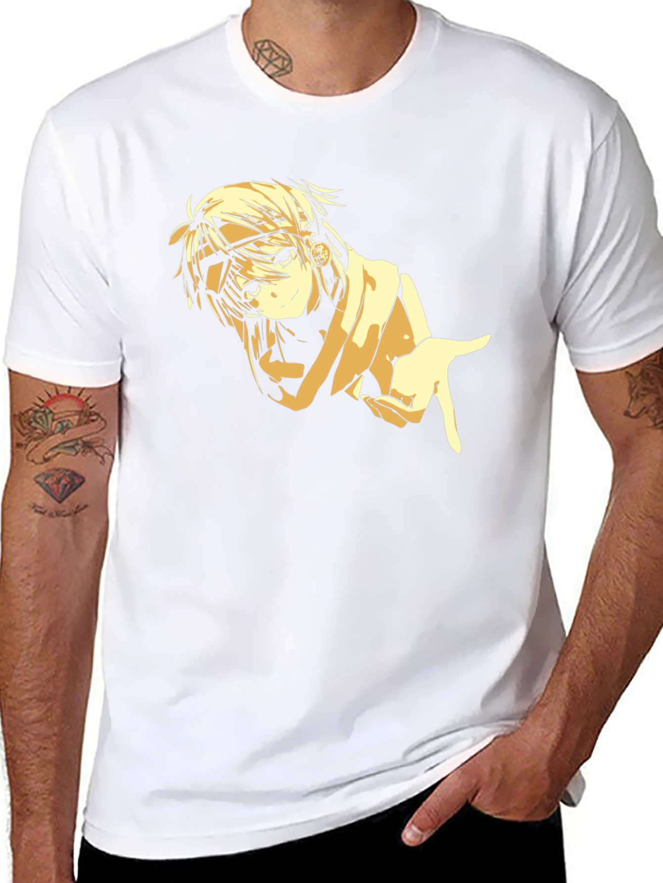 Anime Girl Graphic Black Tee