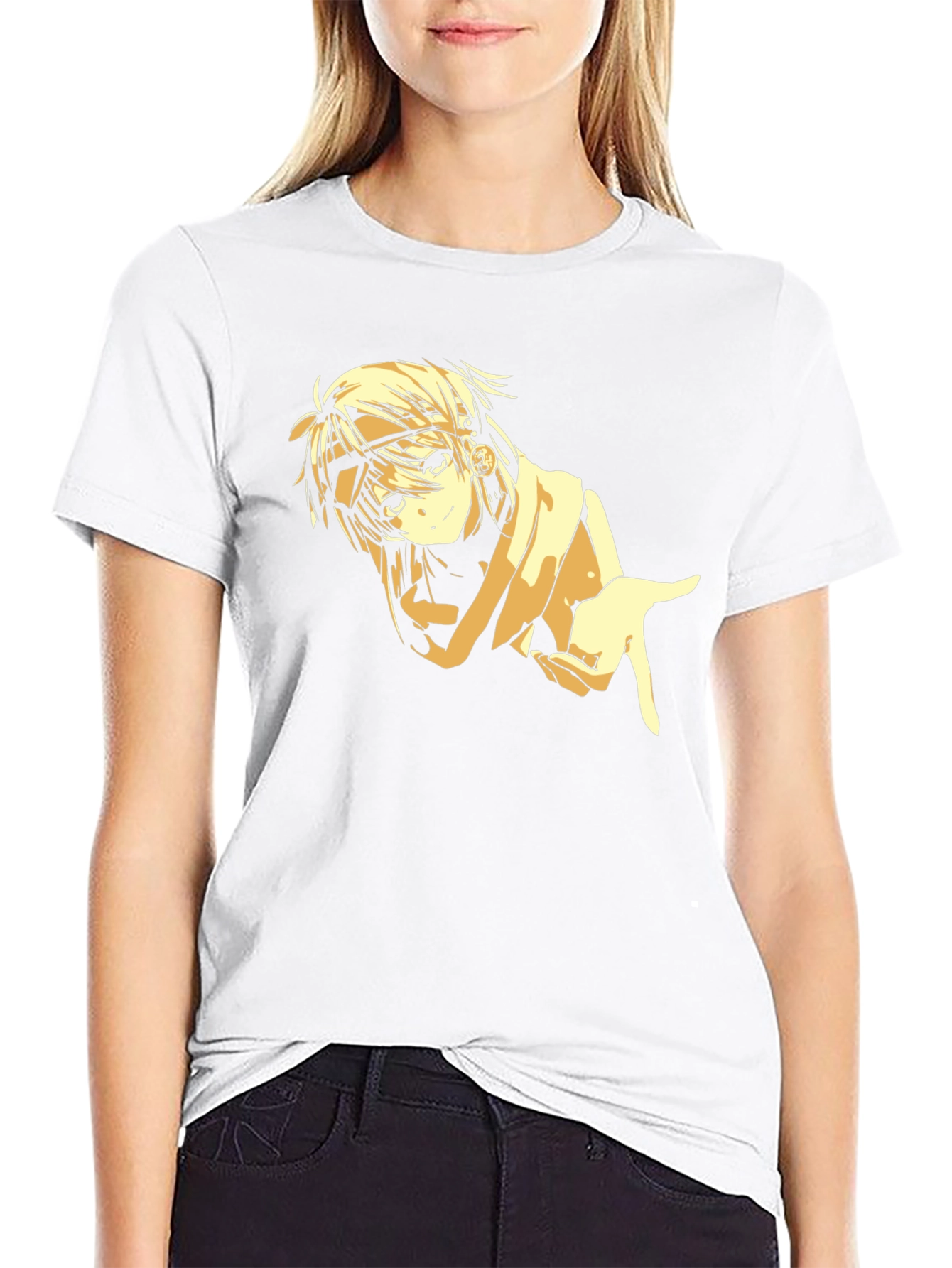 Anime Girl Graphic Black Tee