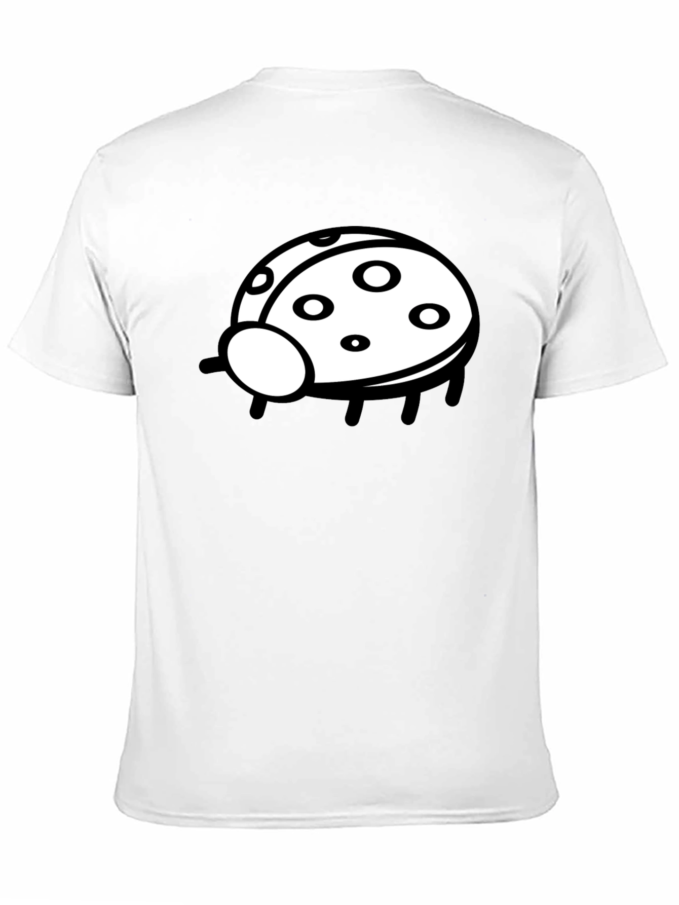 Black T-Shirt with Ladybug Graphic