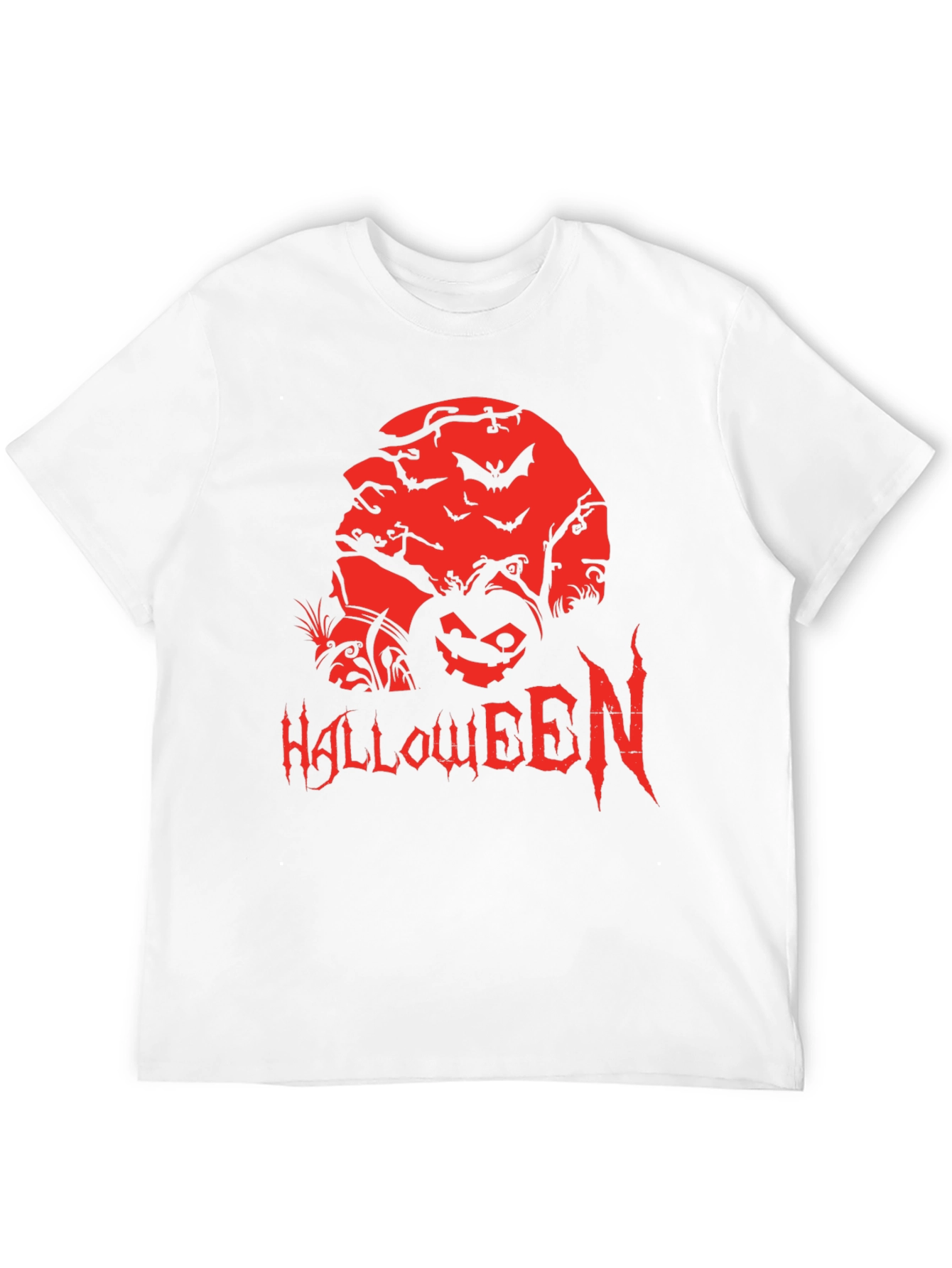 Halloween Graphic Tee - Spooky Pumpkin Design