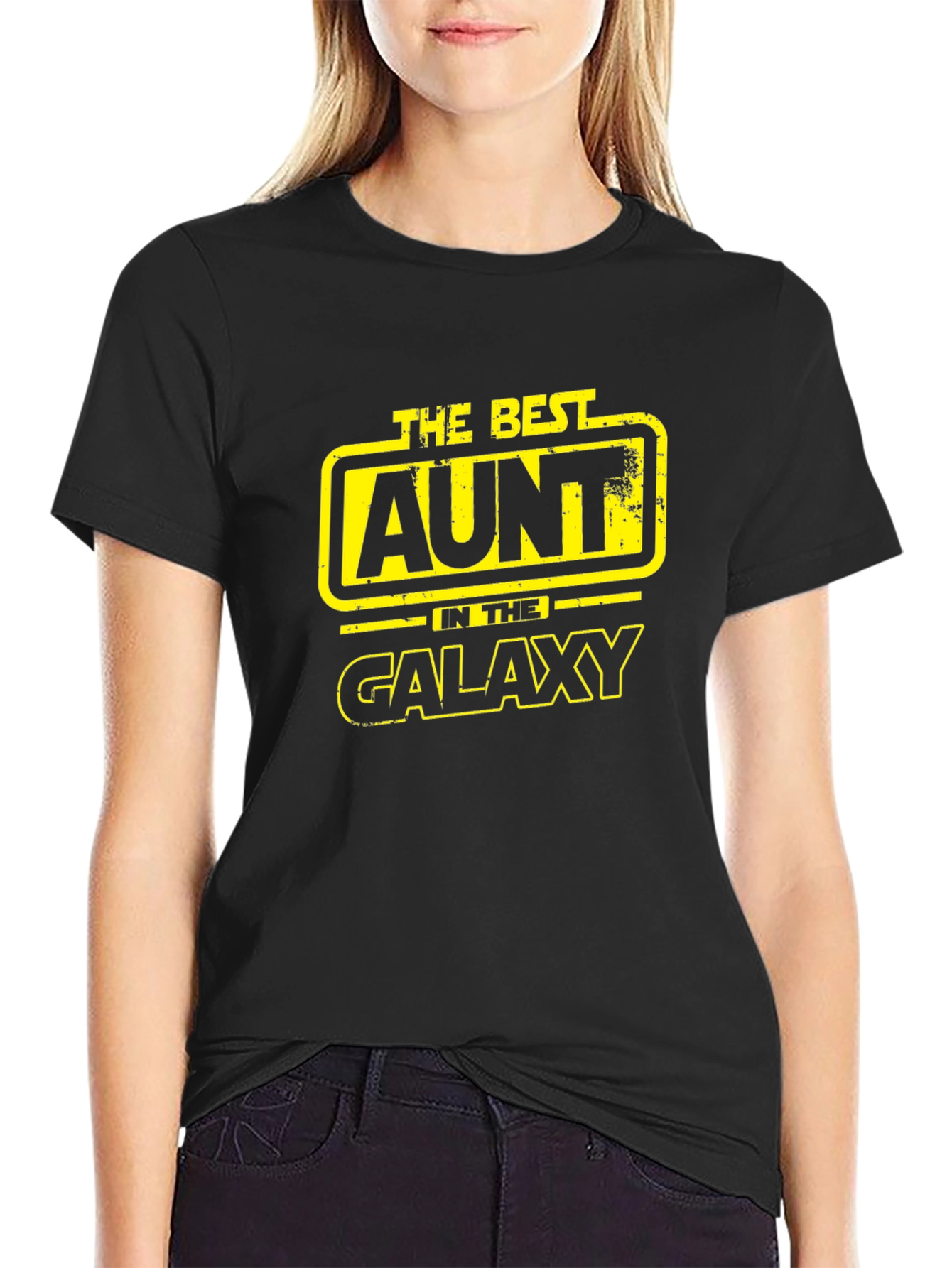 Best Aunt in the Galaxy Black T-Shirt