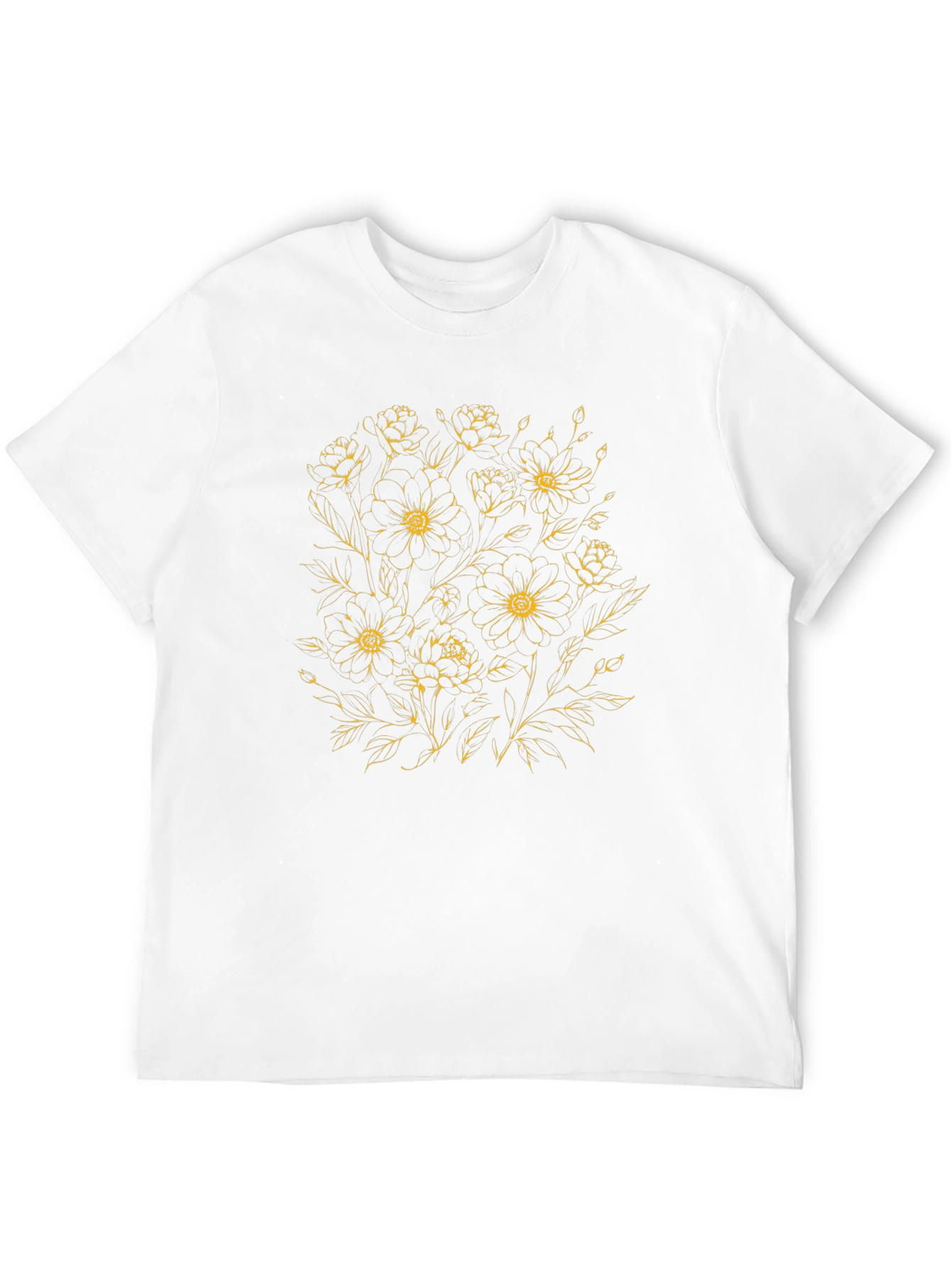 Floral Print Black T-Shirt - Stylish Casual Wear