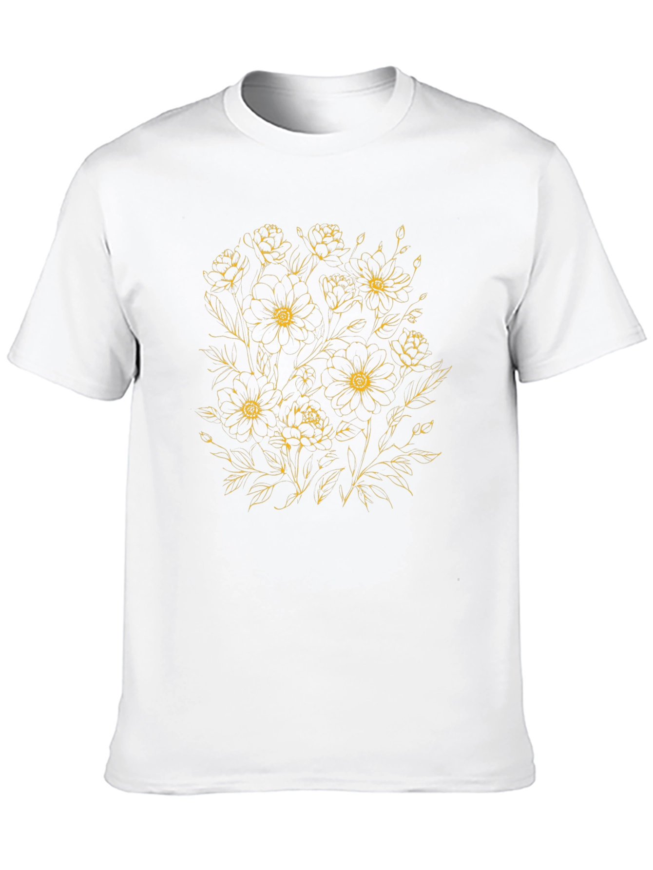 Floral Print Black T-Shirt - Stylish Casual Wear