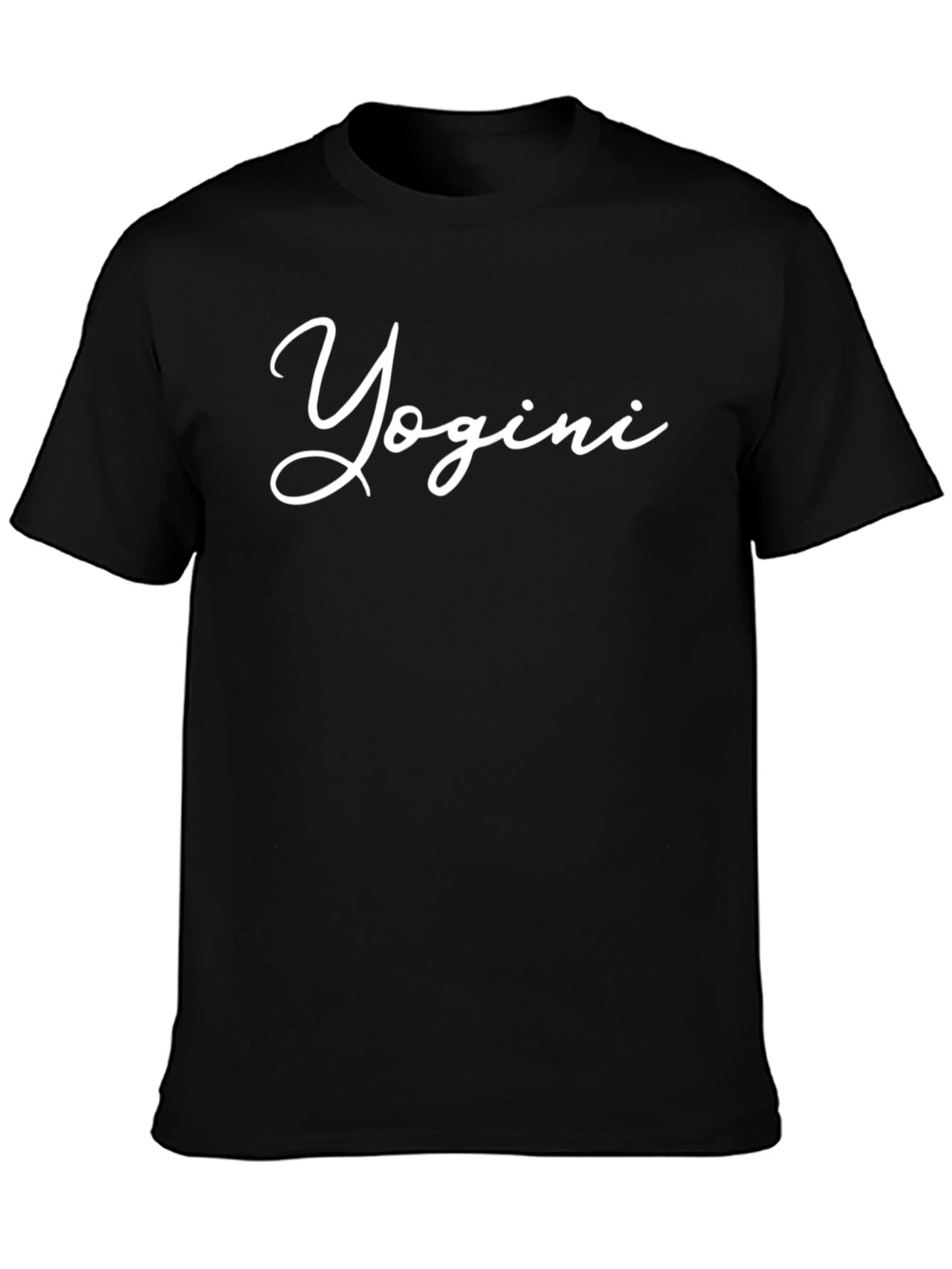 Yogini Script Black T-Shirt - Unisex Yoga Apparel