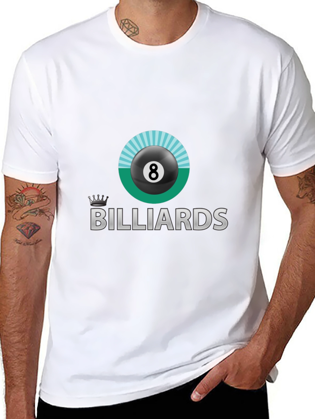 Billiards Eight Ball Graphic T-Shirt