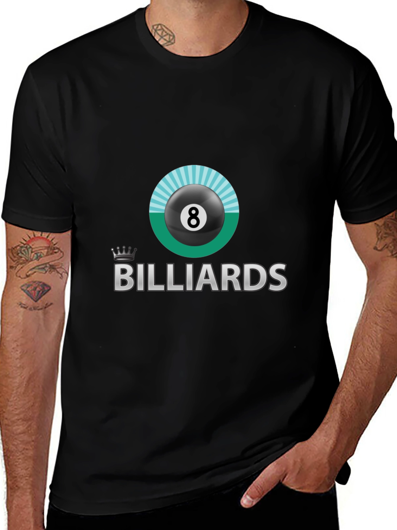 Billiards Eight Ball Graphic T-Shirt