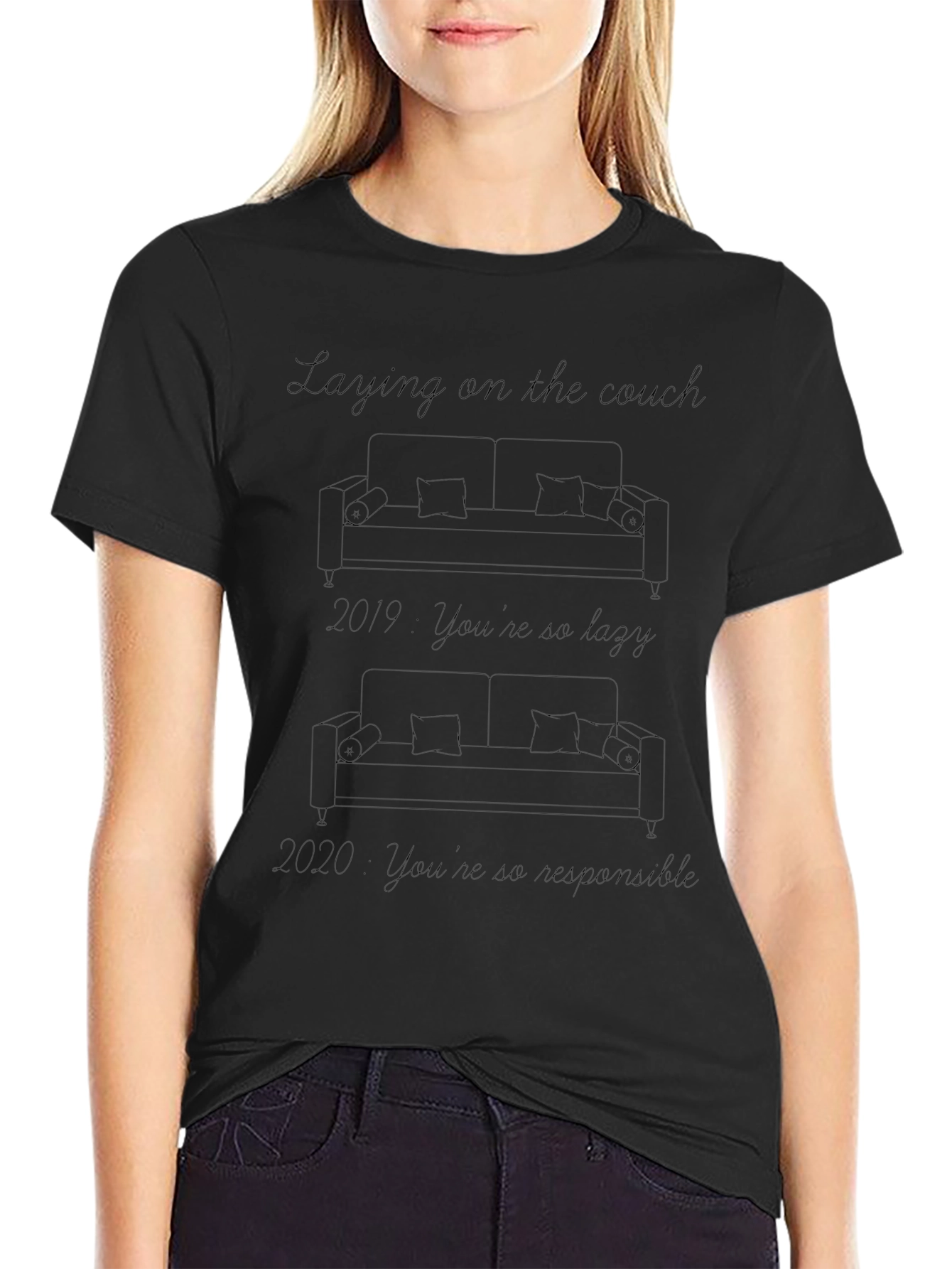 Funny 2020 Couch Graphic T-Shirt
