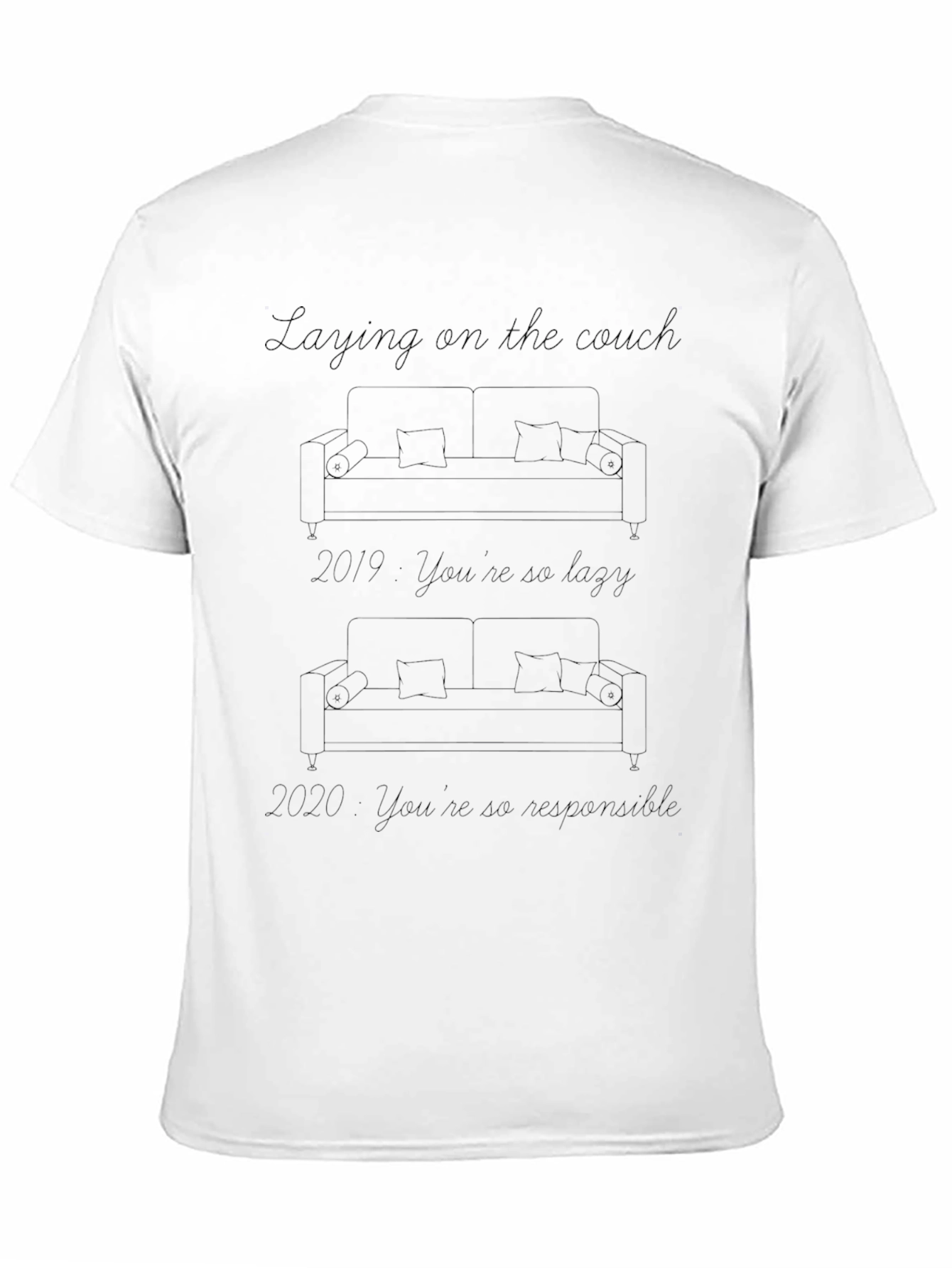 Funny 2020 Couch Graphic T-Shirt