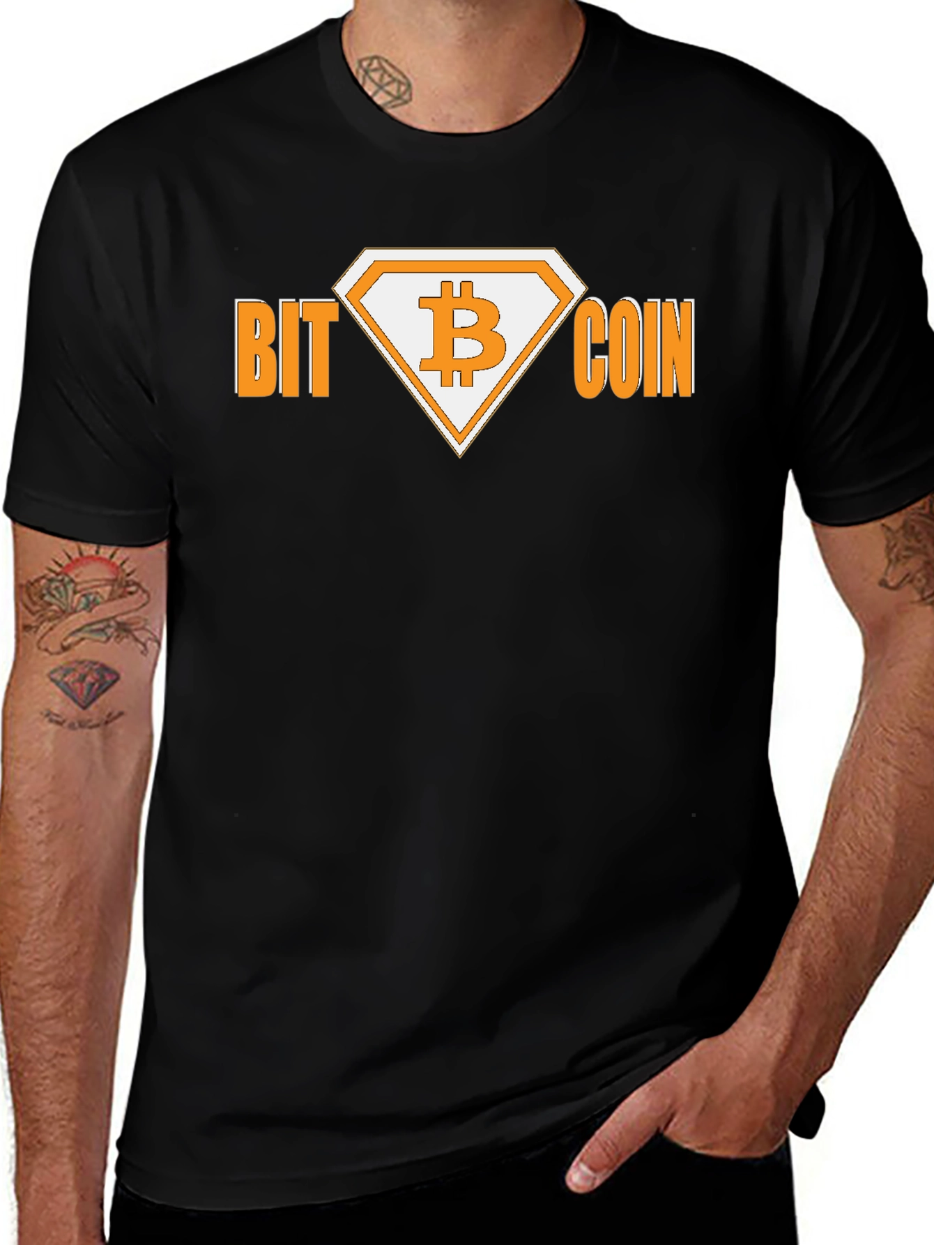 Bitcoin Diamond Tee - Crypto Currency Black T-Shirt